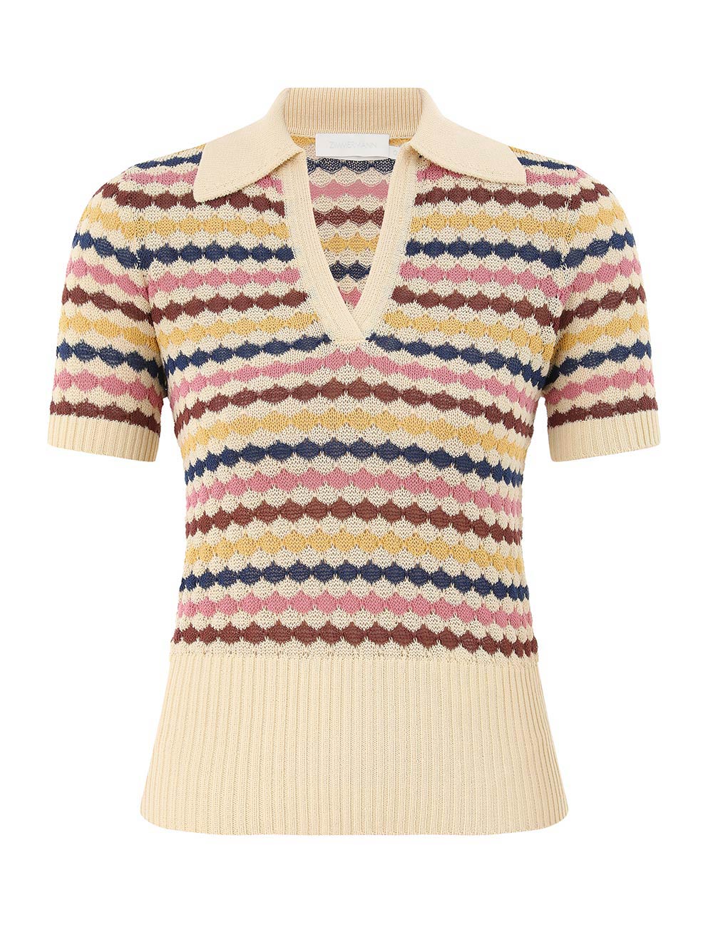 Awaken Scallop Knit Polo