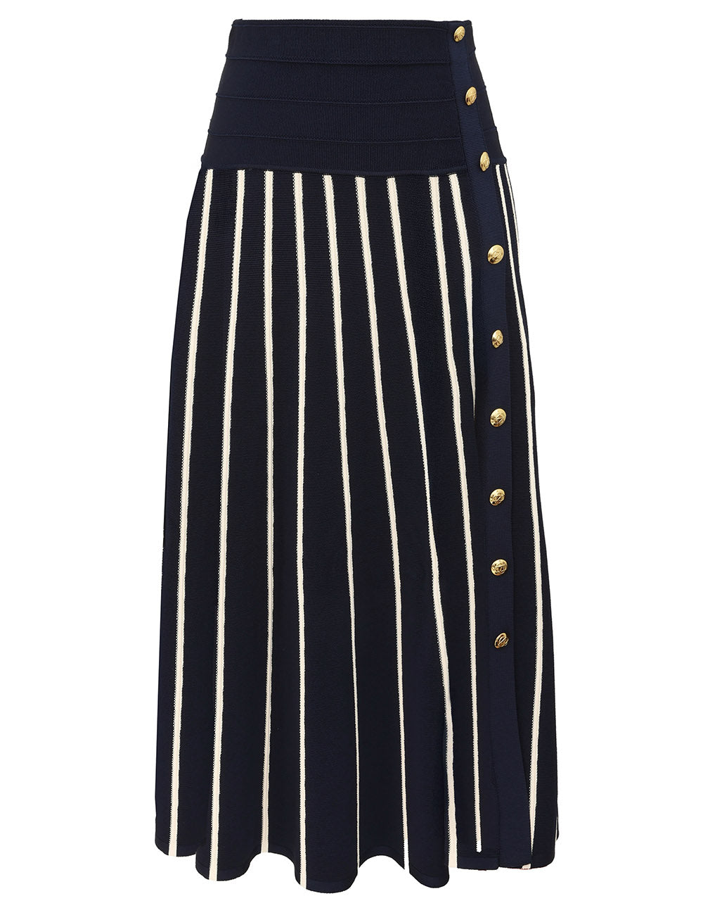 Luna Striped Midi Skirt