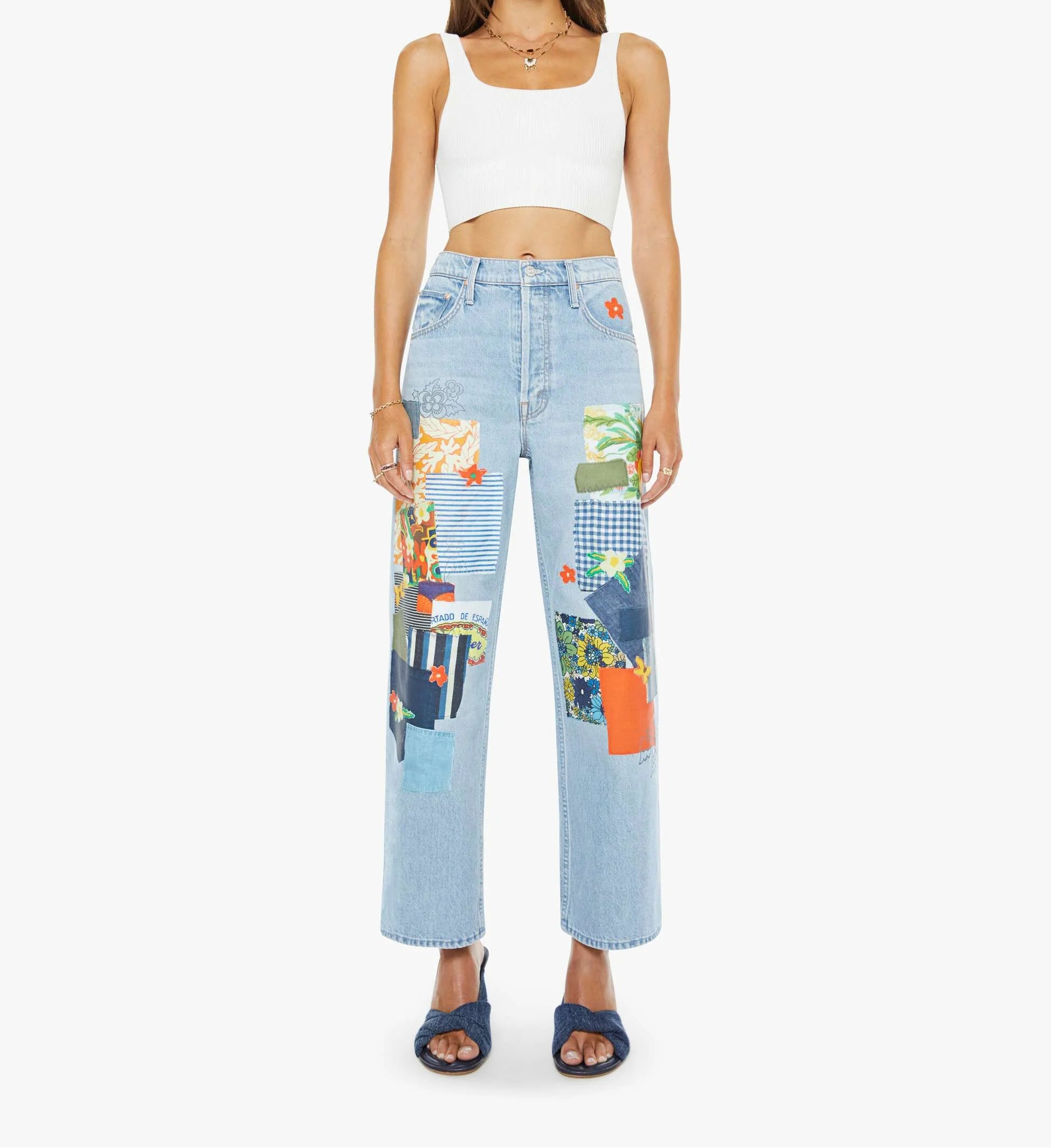 High Waisted Spinner Flood Jean