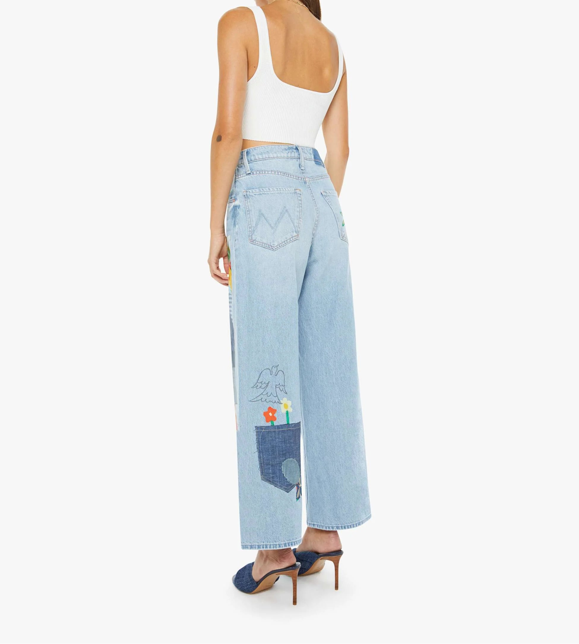 High Waisted Spinner Flood Jean