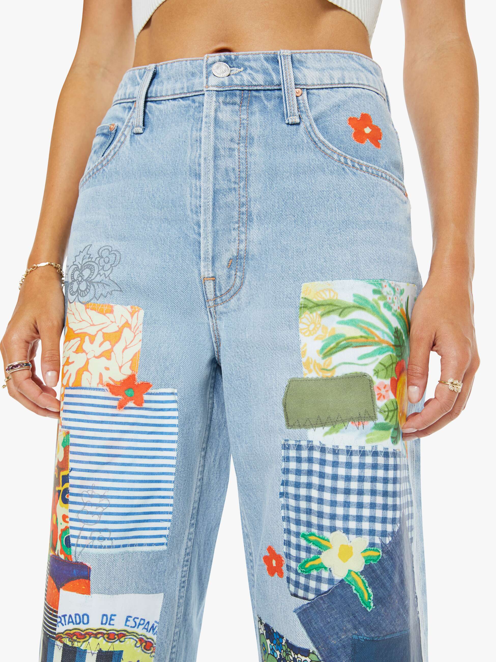 High Waisted Spinner Flood Jean