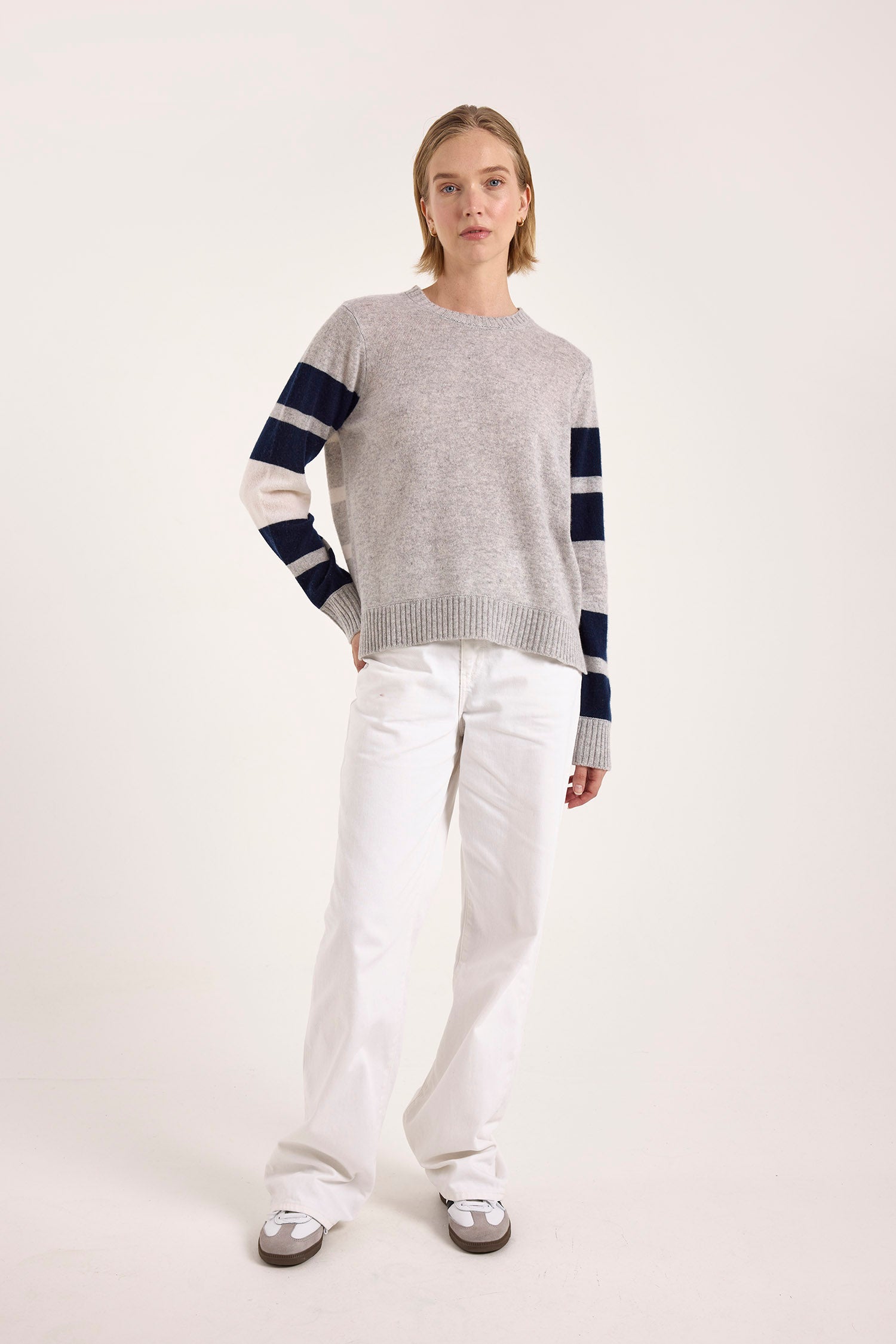 Irregular Stripe Maya Crew Sweater