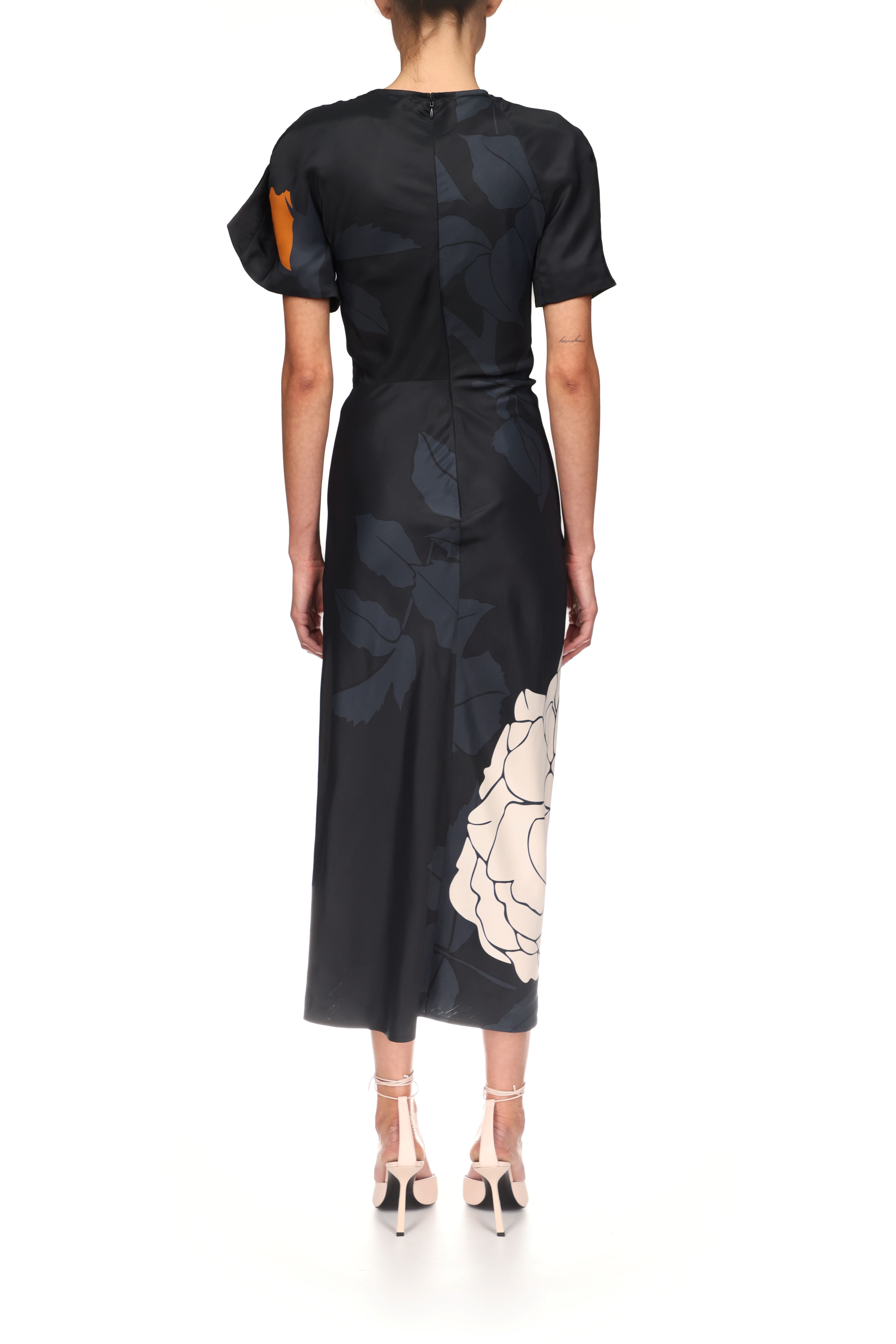 Split Hem Detail Midi Dress