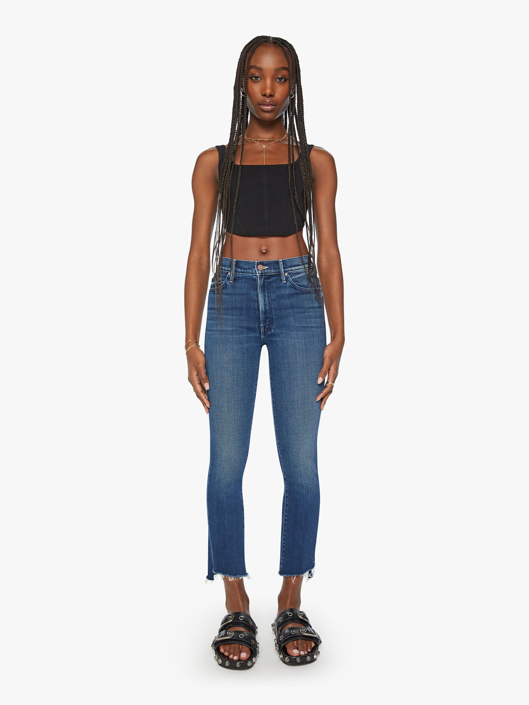 Insider Crop Step Fray
