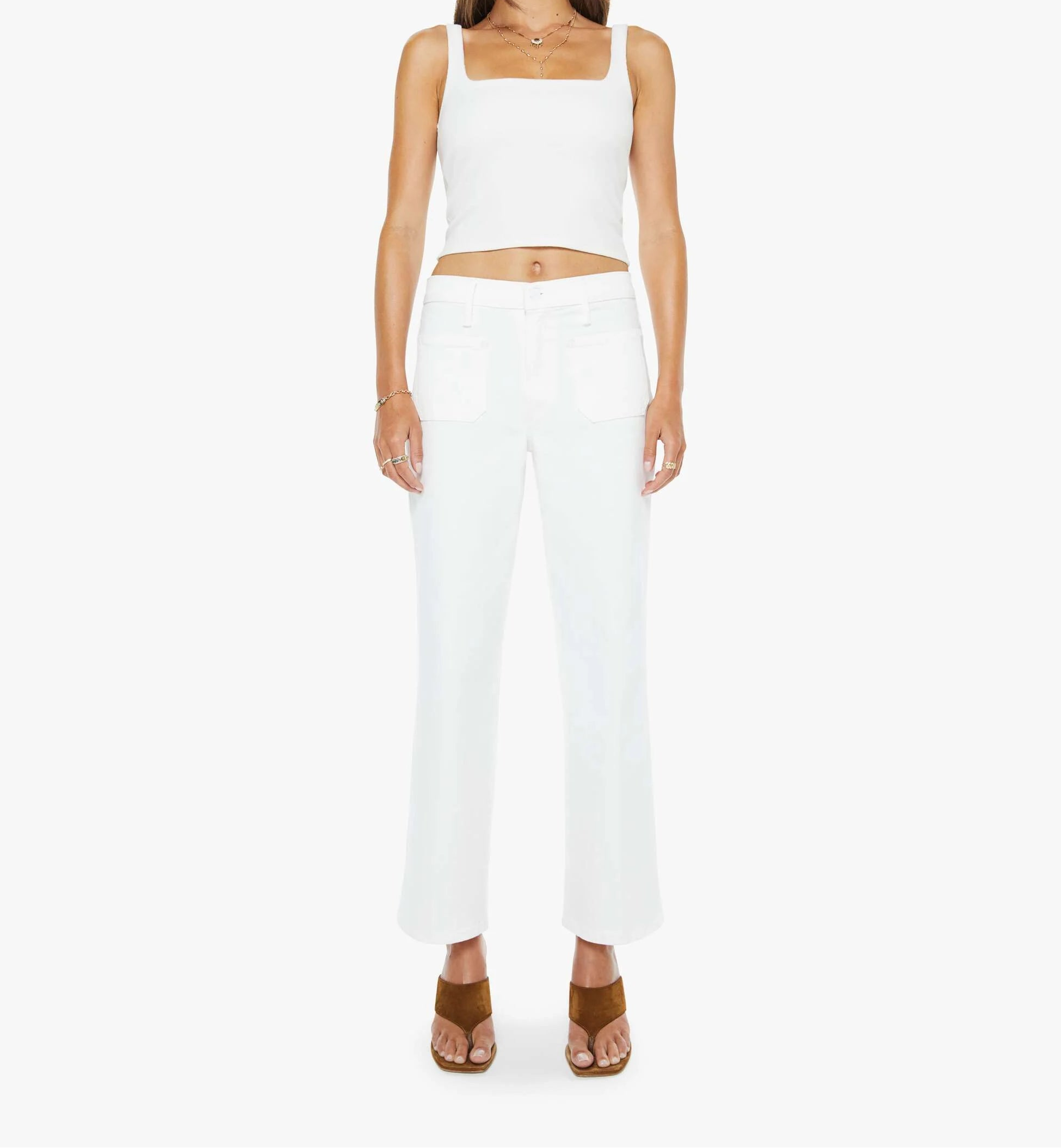 Patch Pocket Mid Rise Maven Ankle Jean