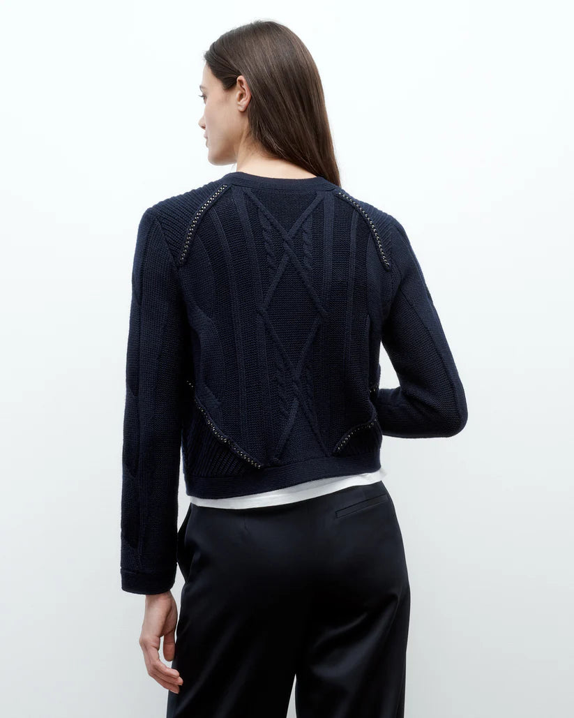 Chain Sweater Jacket