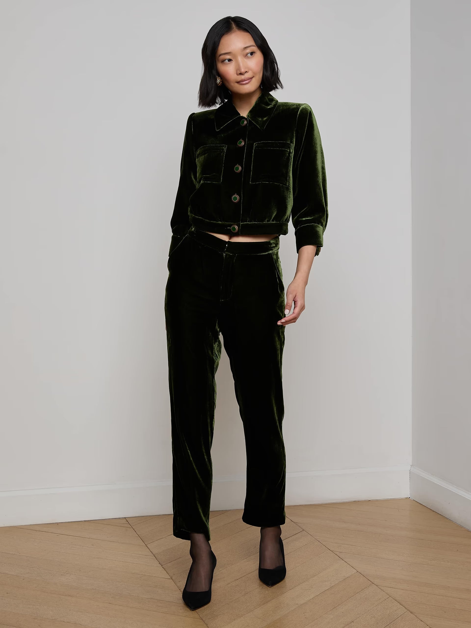Jia Crop Three Quarter Sleeve Jacket