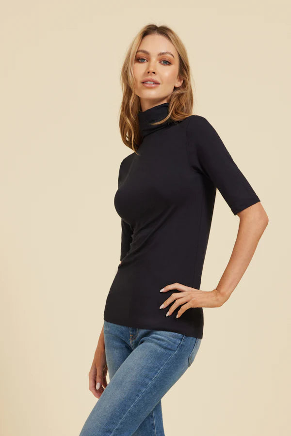 Soft Touch Elbow Sleeve Turtleneck