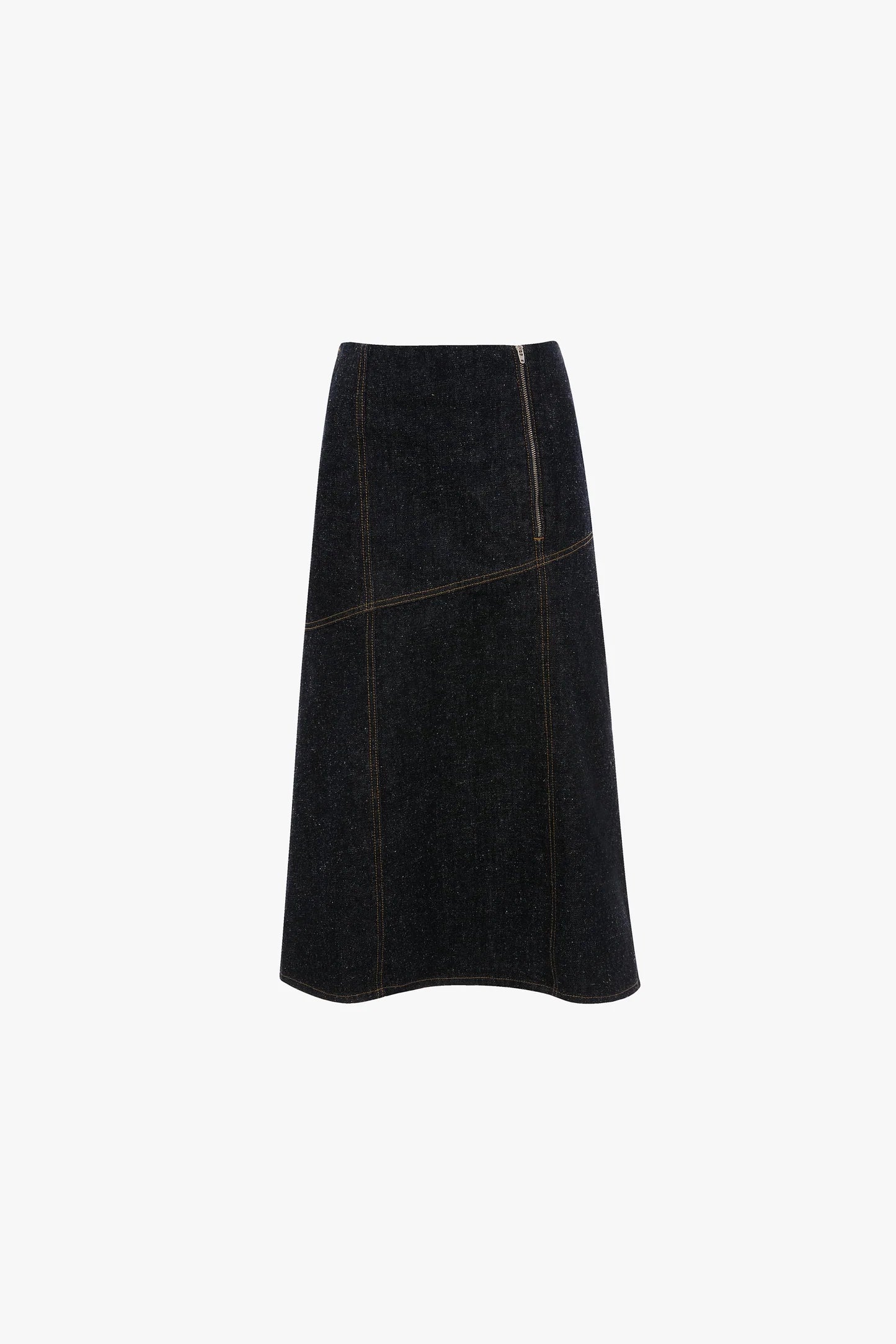 Panelled Denim Midi Skirt
