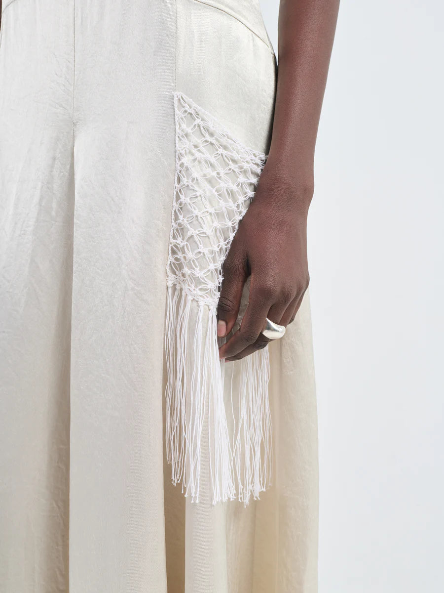 Godet Dress Macrame