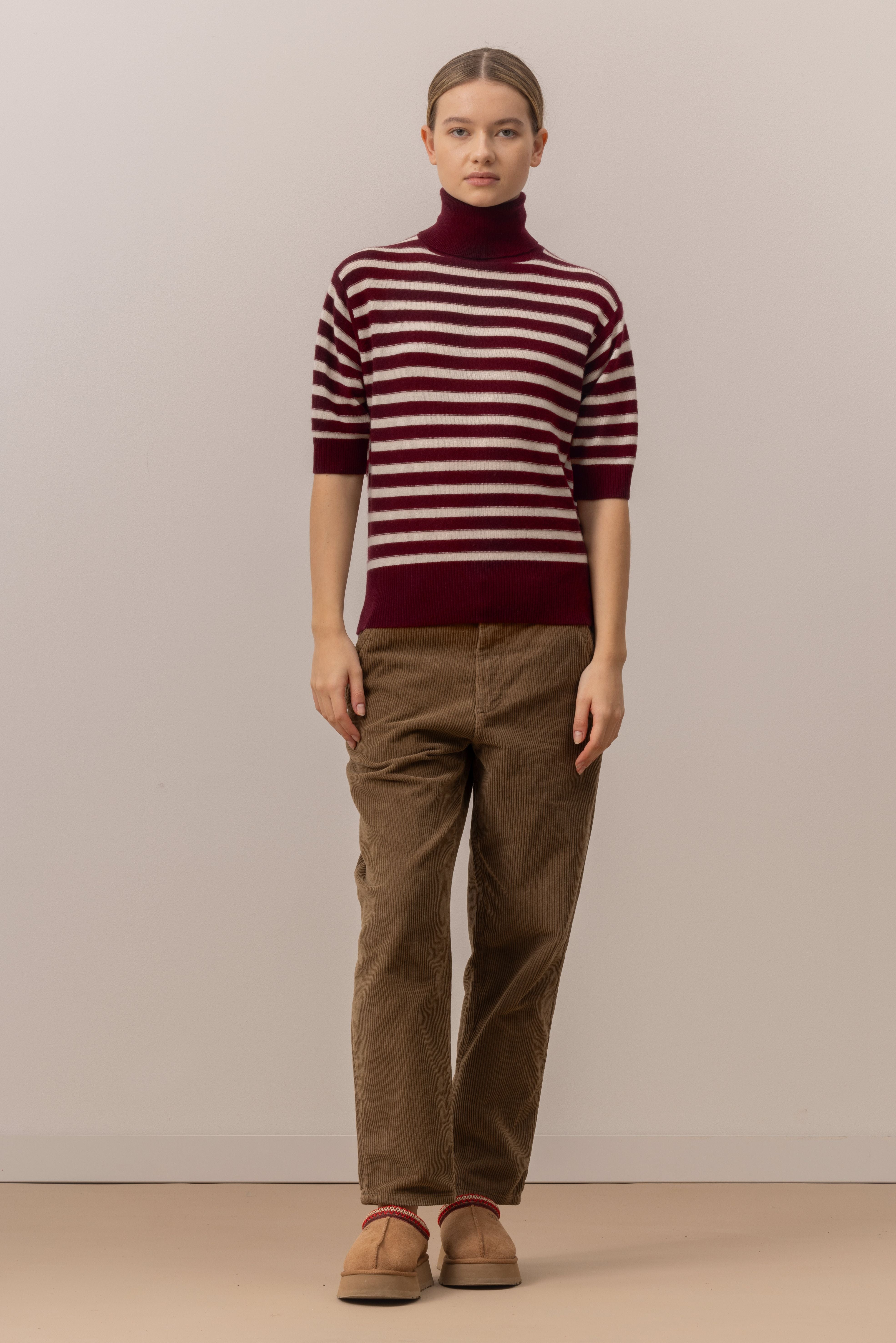 Turtleneck Half Sleeve Sweater