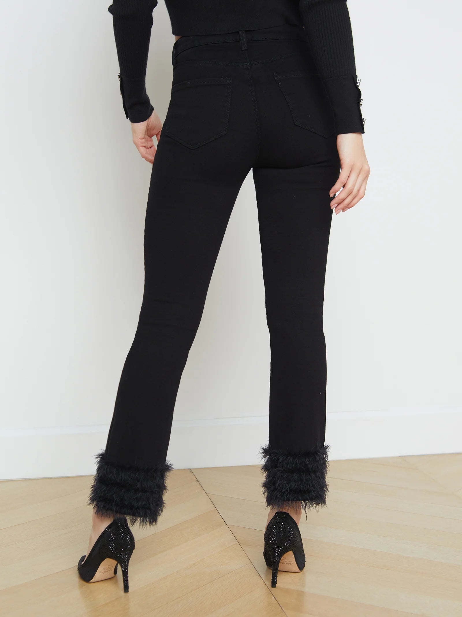 TATI HIGH RISE CROP MICRO BOOTCUT FEATHER JEAN