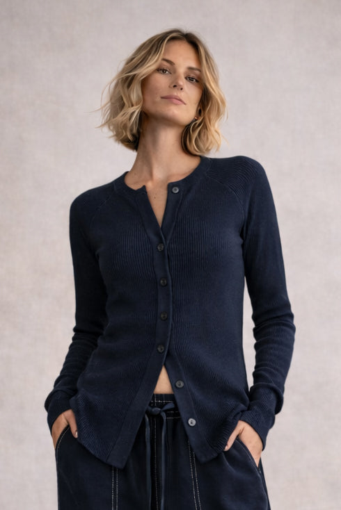 Wide Plackett Cardigan