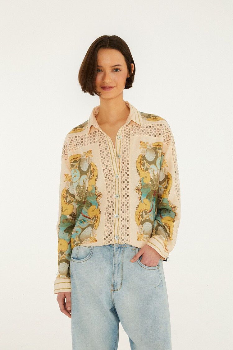Crochet Detail Shirt