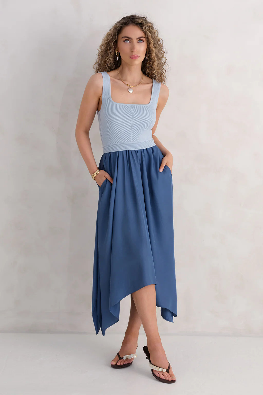 The Awaken Mixed Media Dress