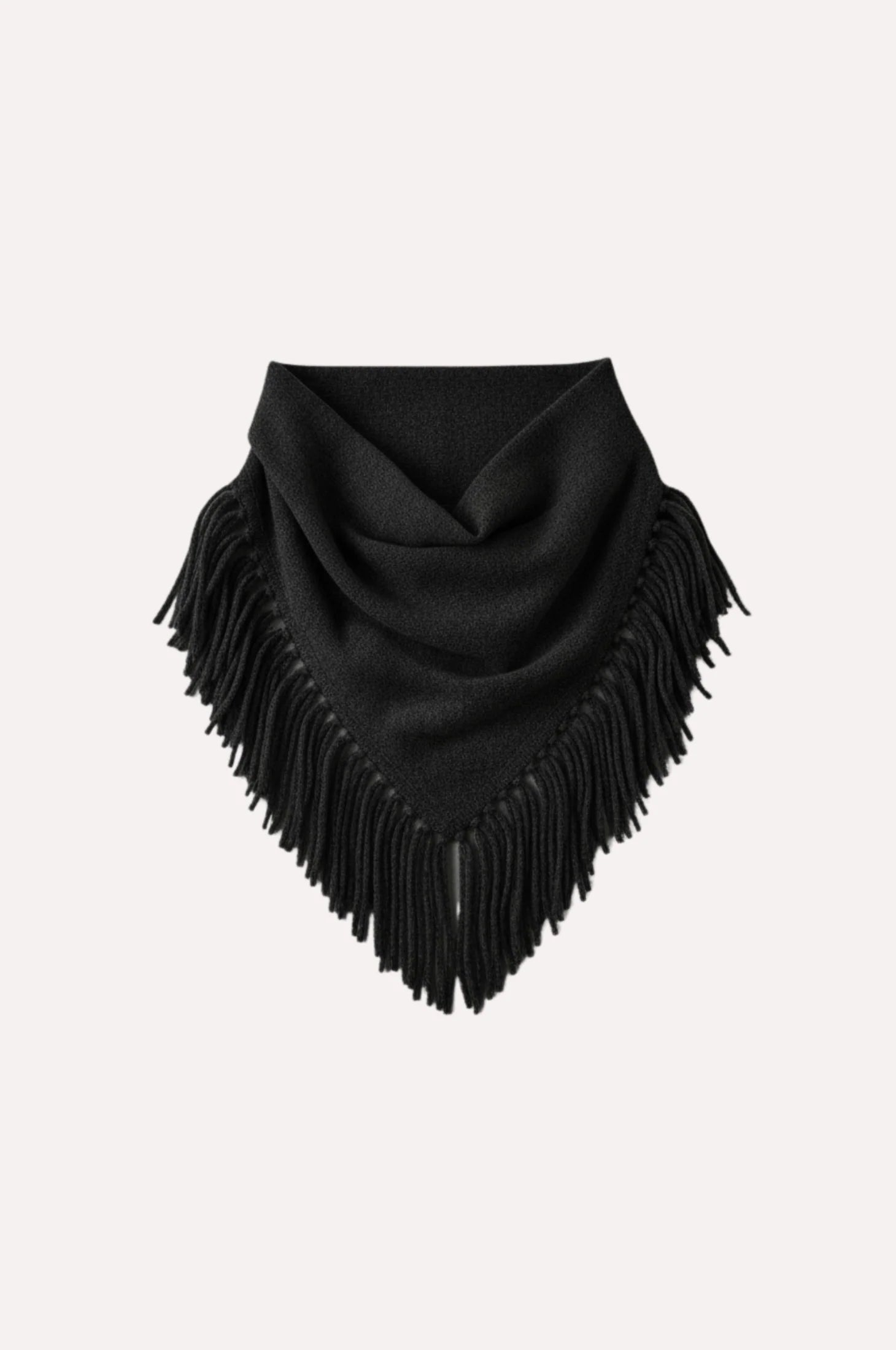 Cashmere Neckerchief Fringe Scarf