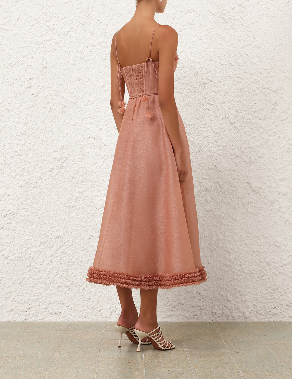 Luna Ruffle Midi Dress