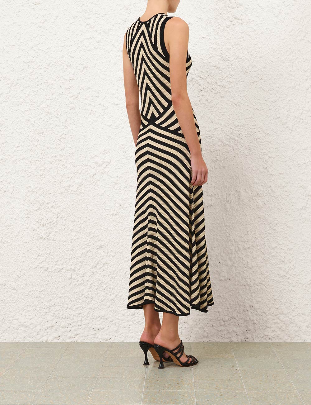 Valiant Deco Stripe Midi Dress