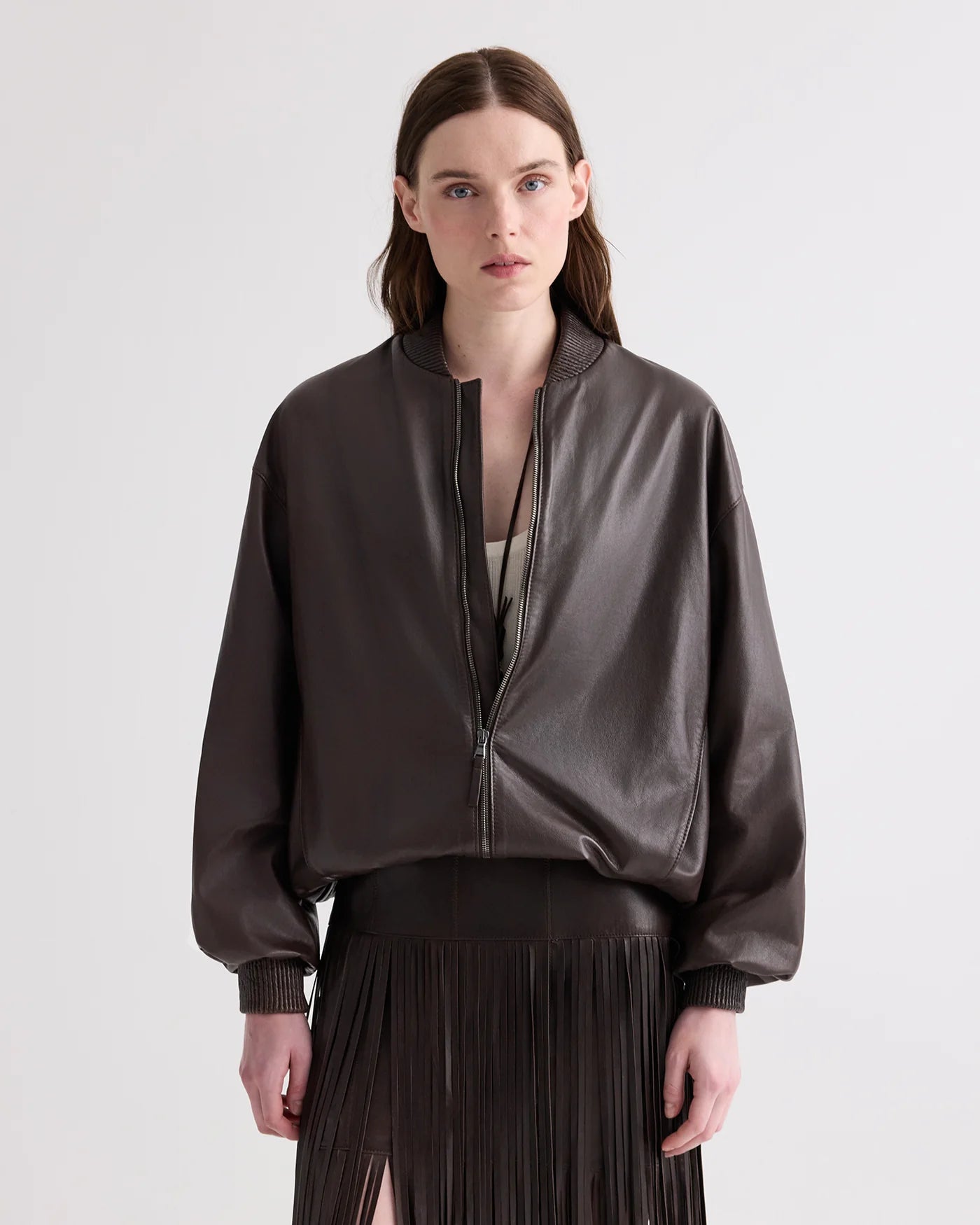 Bubble Hem Bomber Jacket