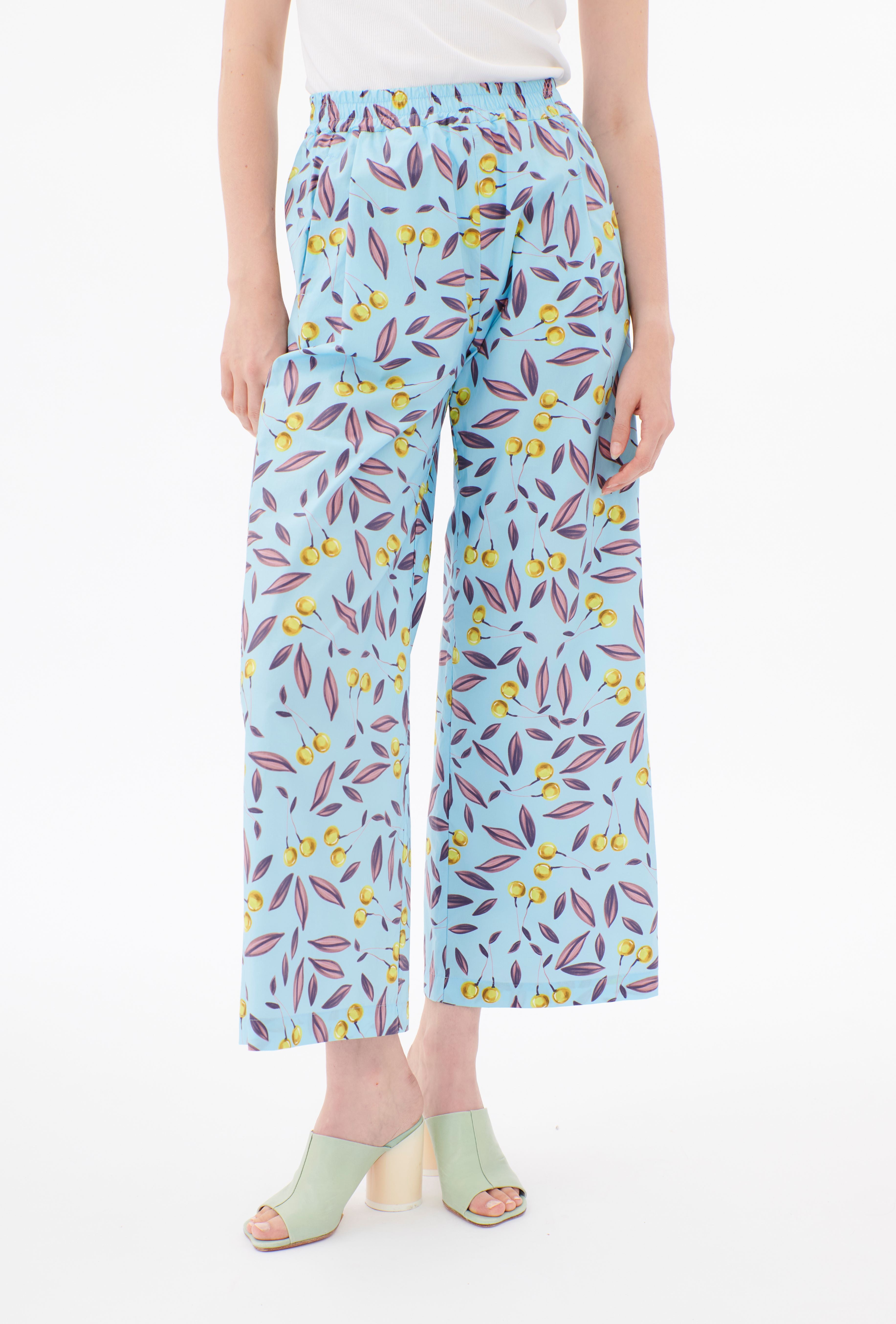 Elastic Patterned Pants