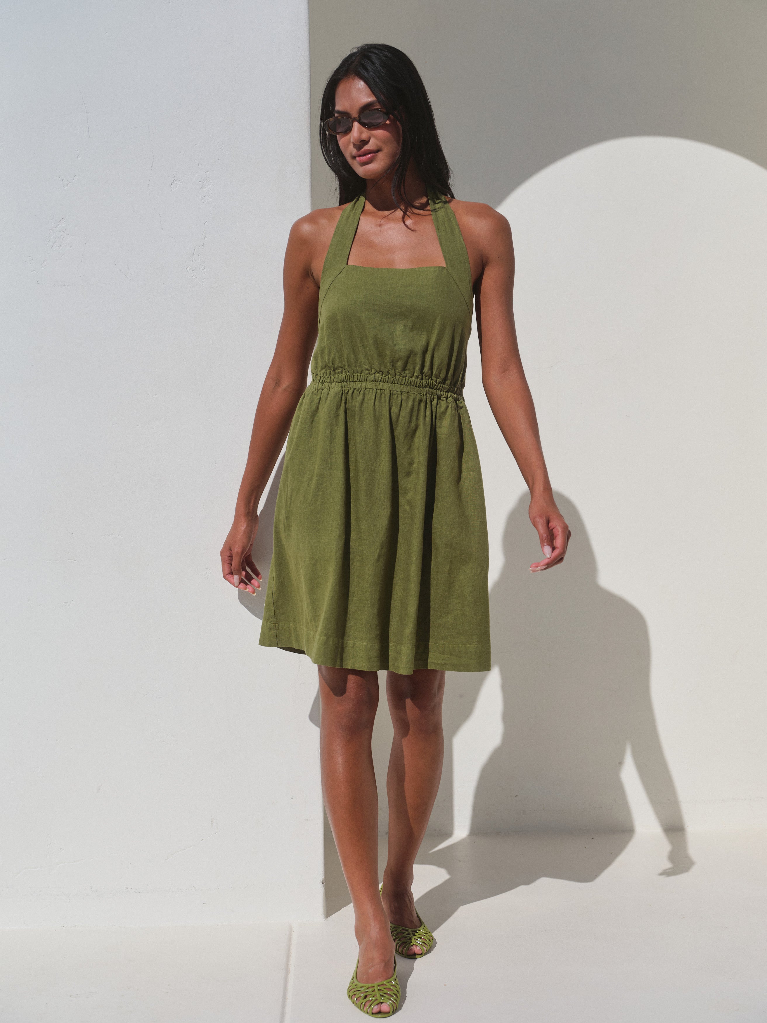 A-Line Mini Halter Dress
