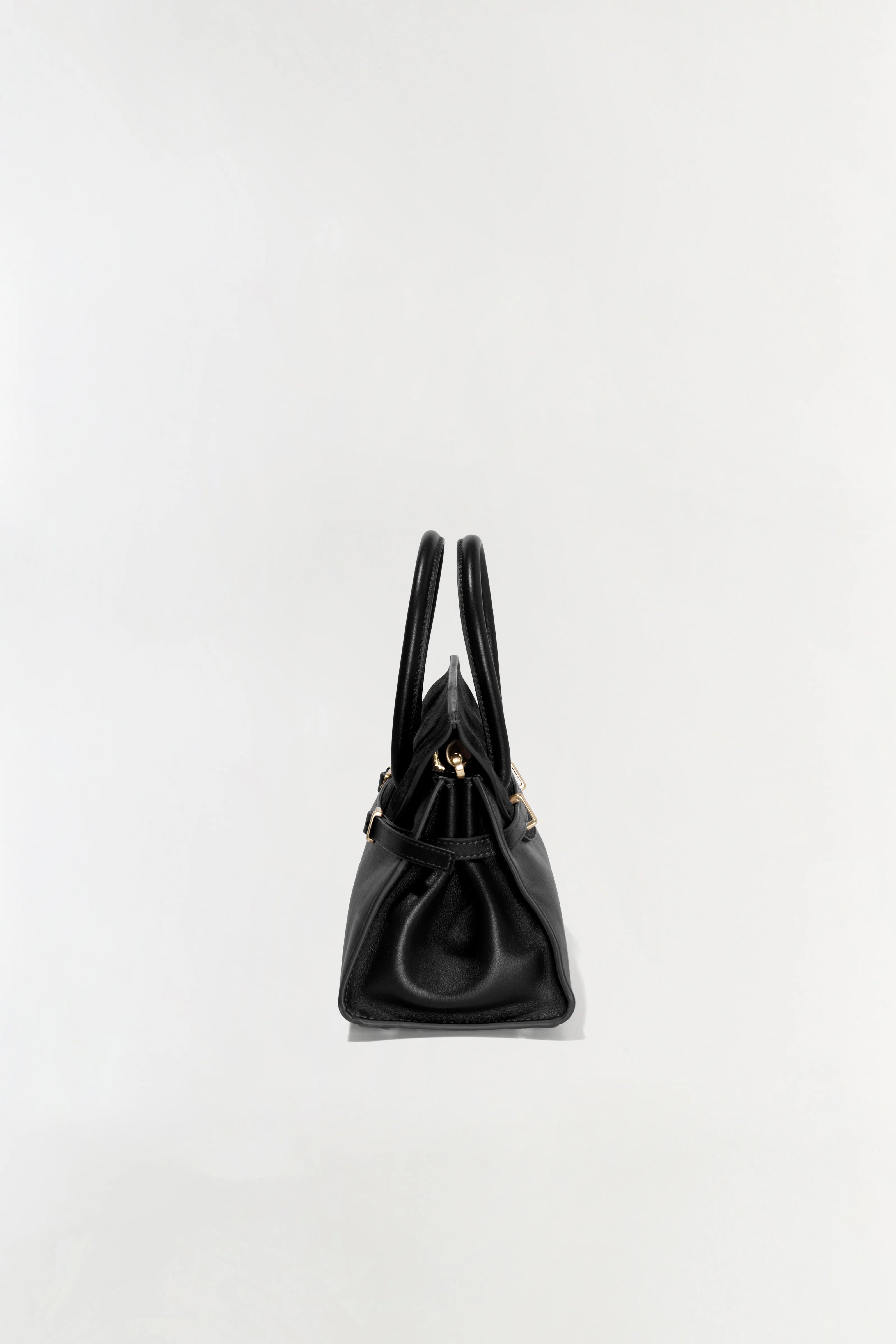 River Small Suede Top Handle Bag