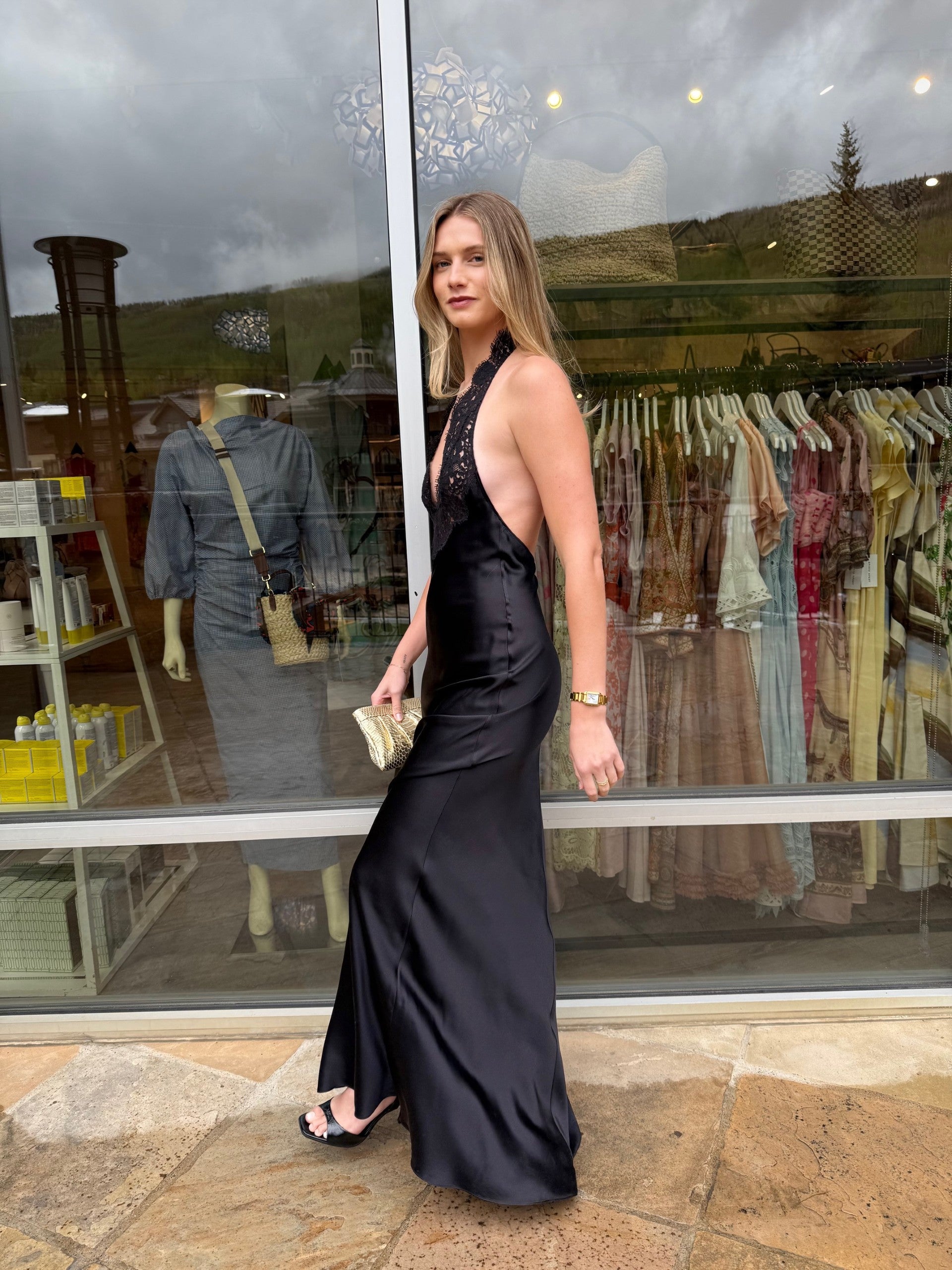 Noemie Lace Halterneck Gown