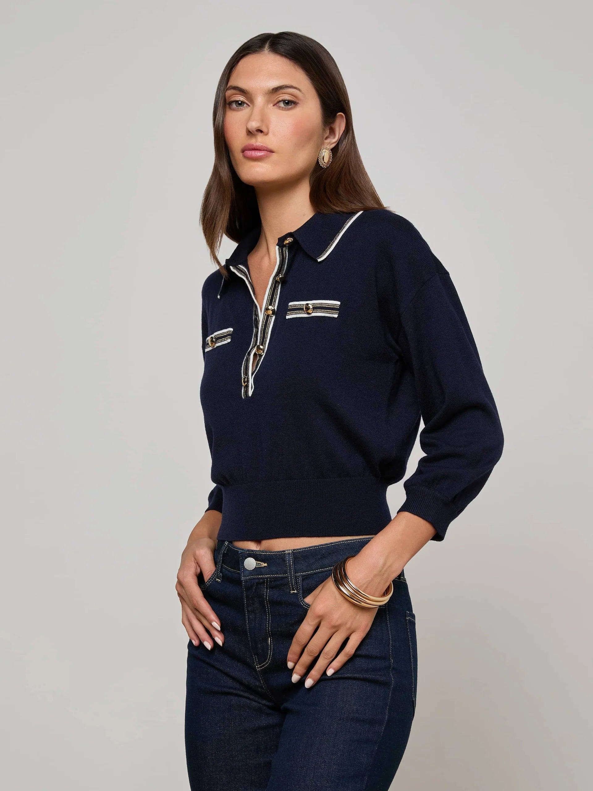Malaki Three Quarter Clard Sweater