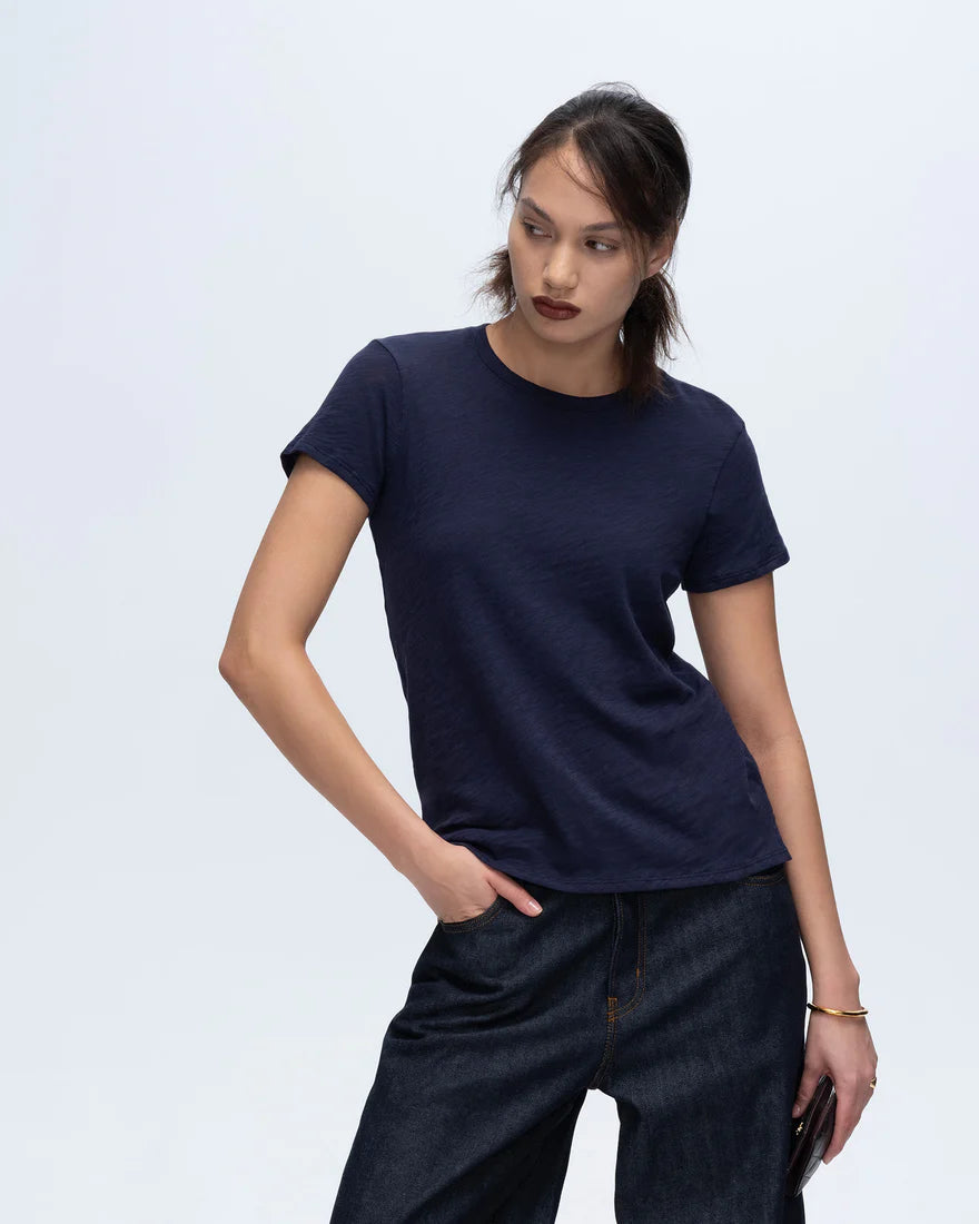 Slub Jersey Schoolboy Crew Tee