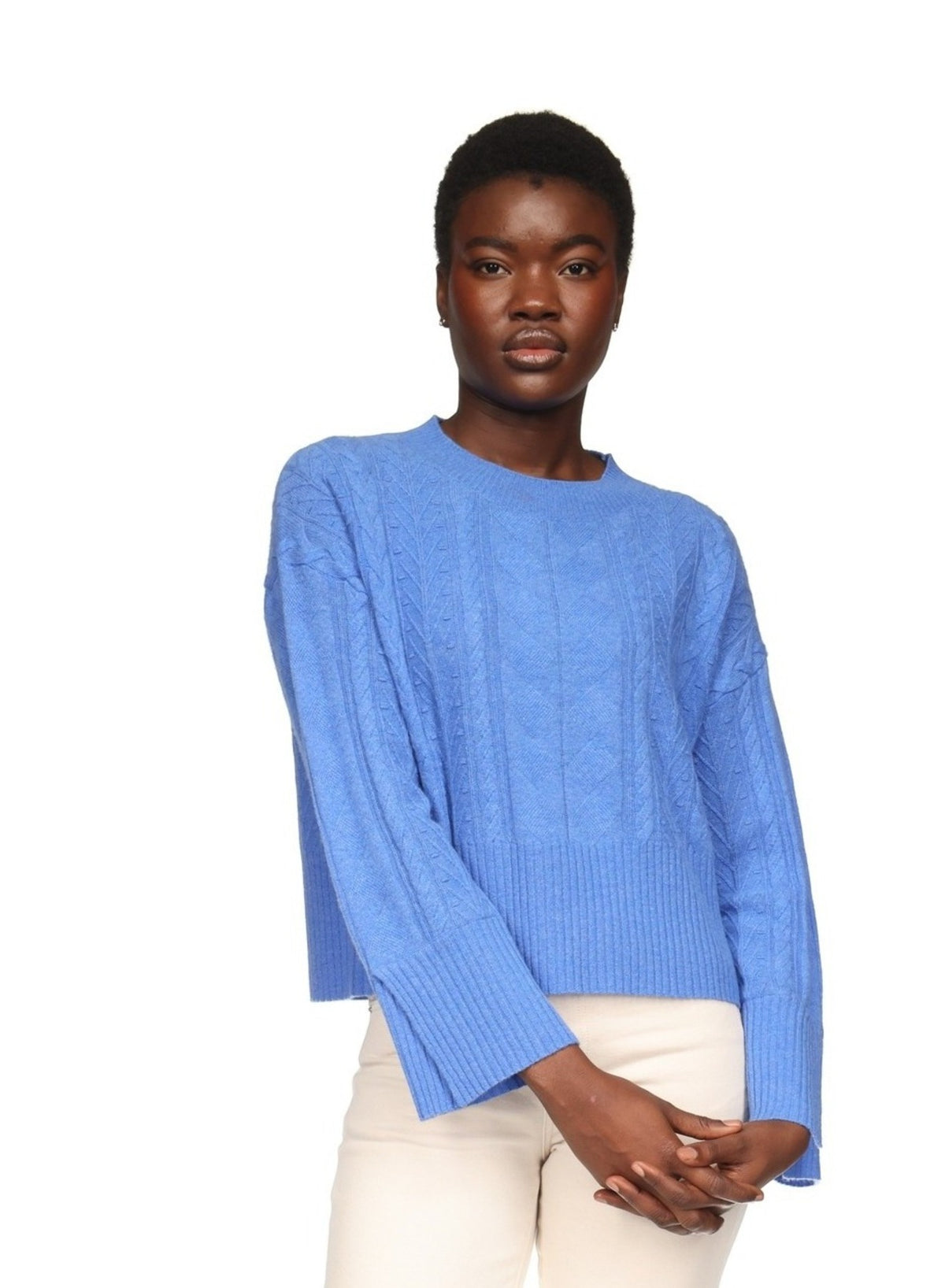 Mixed Cable Crew Sweater