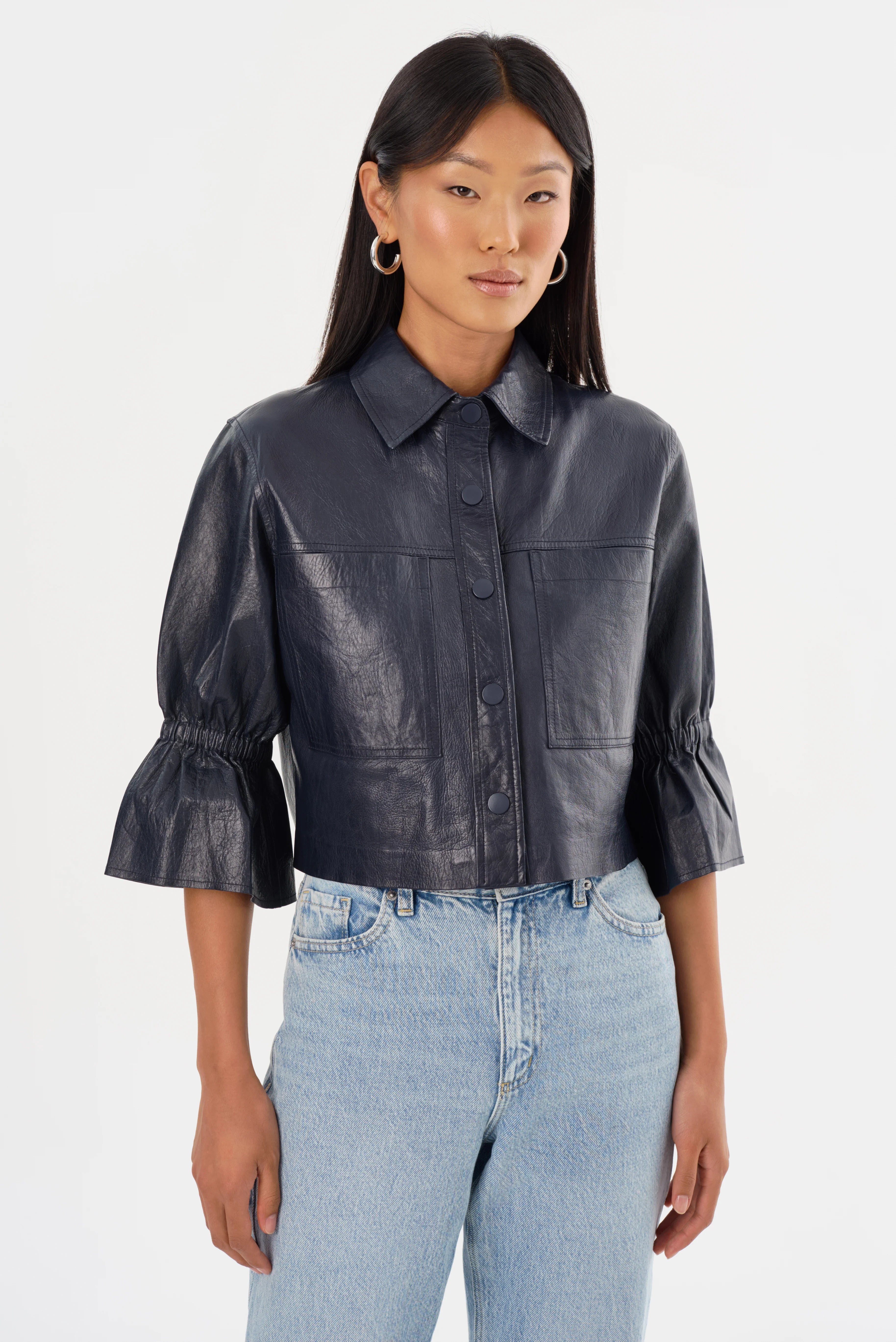 Carolina Ruffle Sleeve Jacket