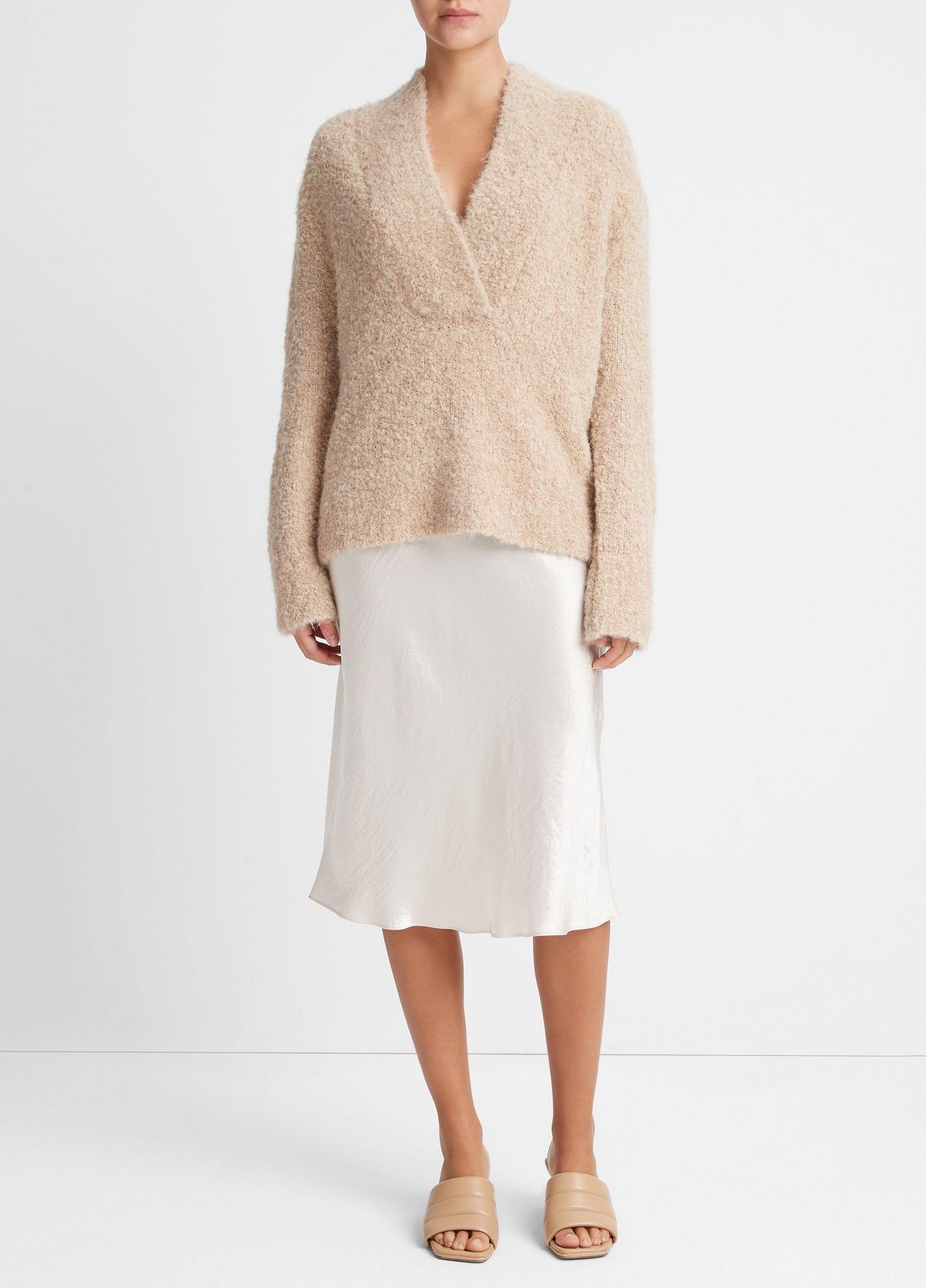 Crimped Shawl Sweater