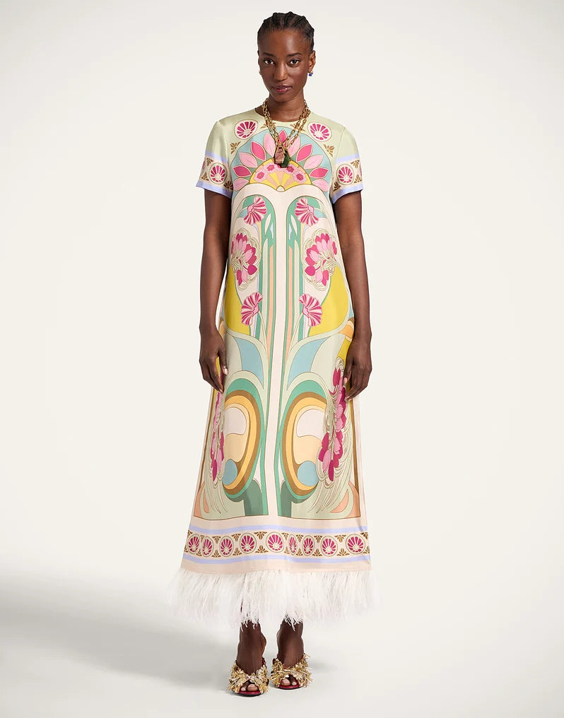 Feathered Swing Dress