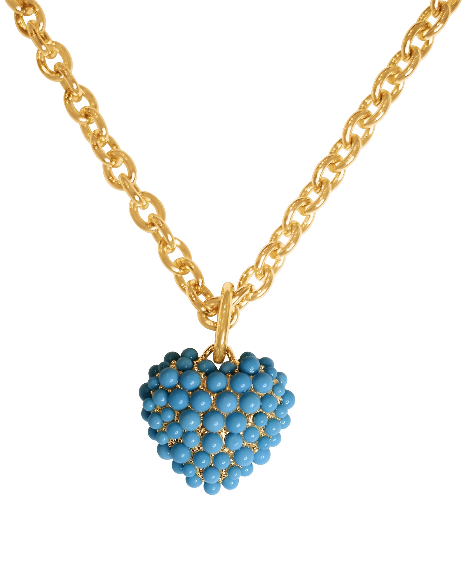 The Encrusted Puffy Heart Necklace
