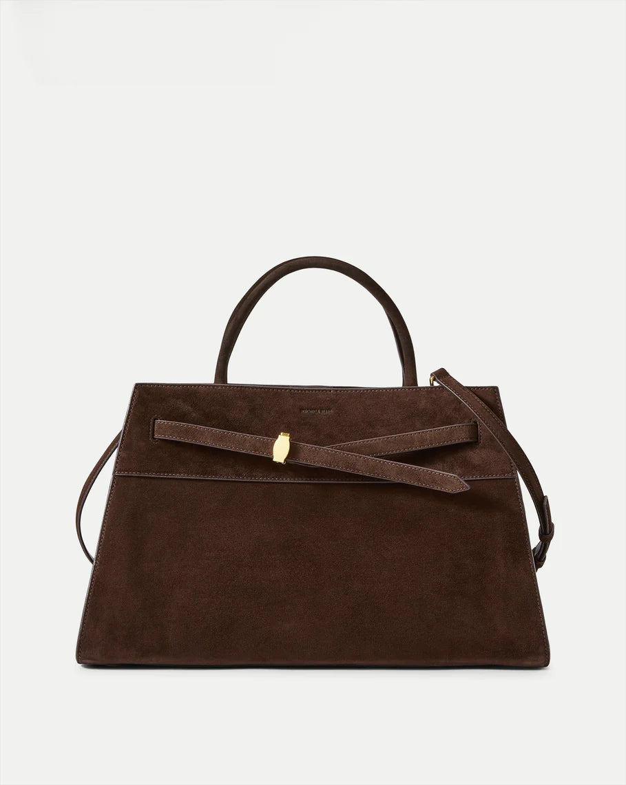 Large Suede Satchel