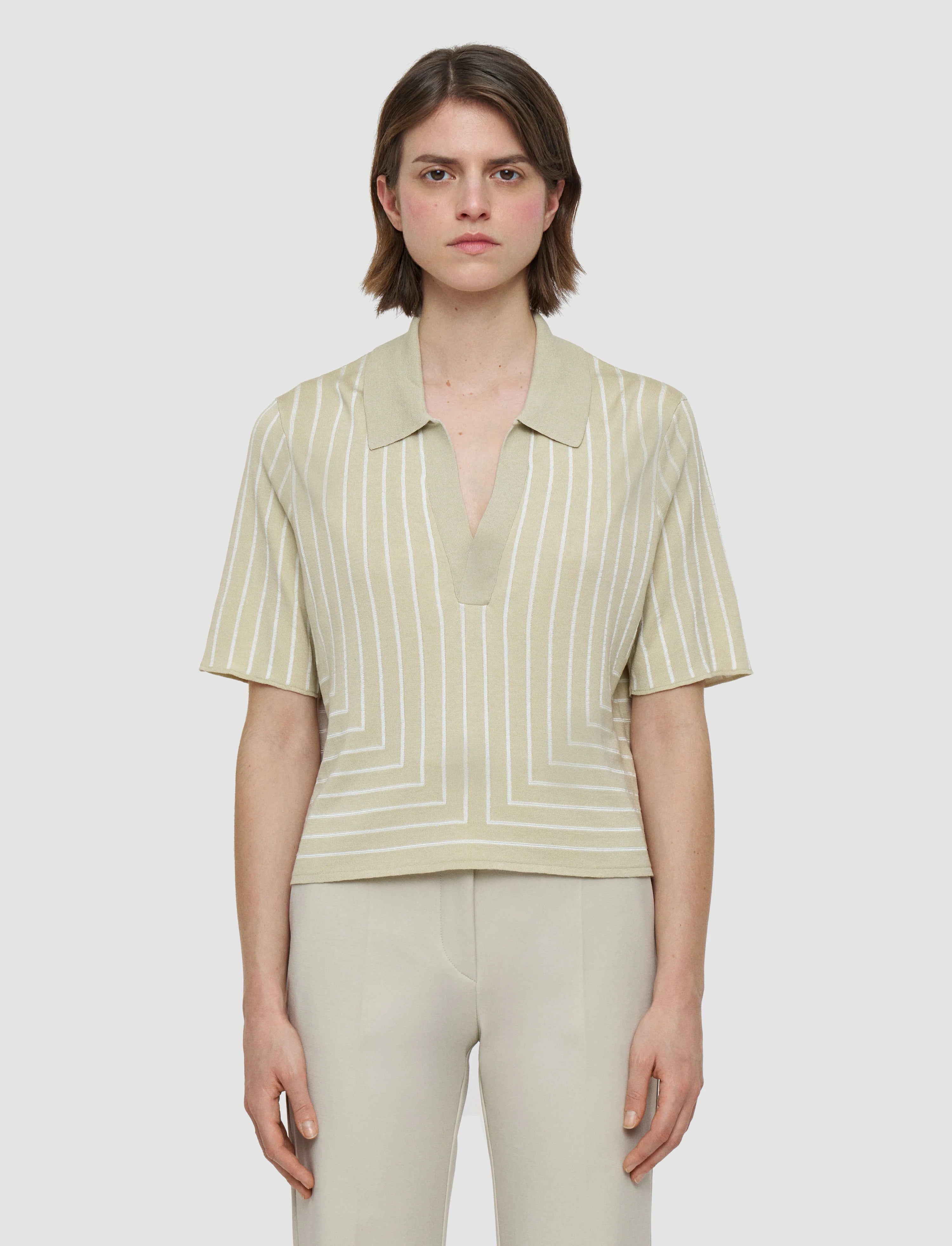 Geometric Jacquard Top