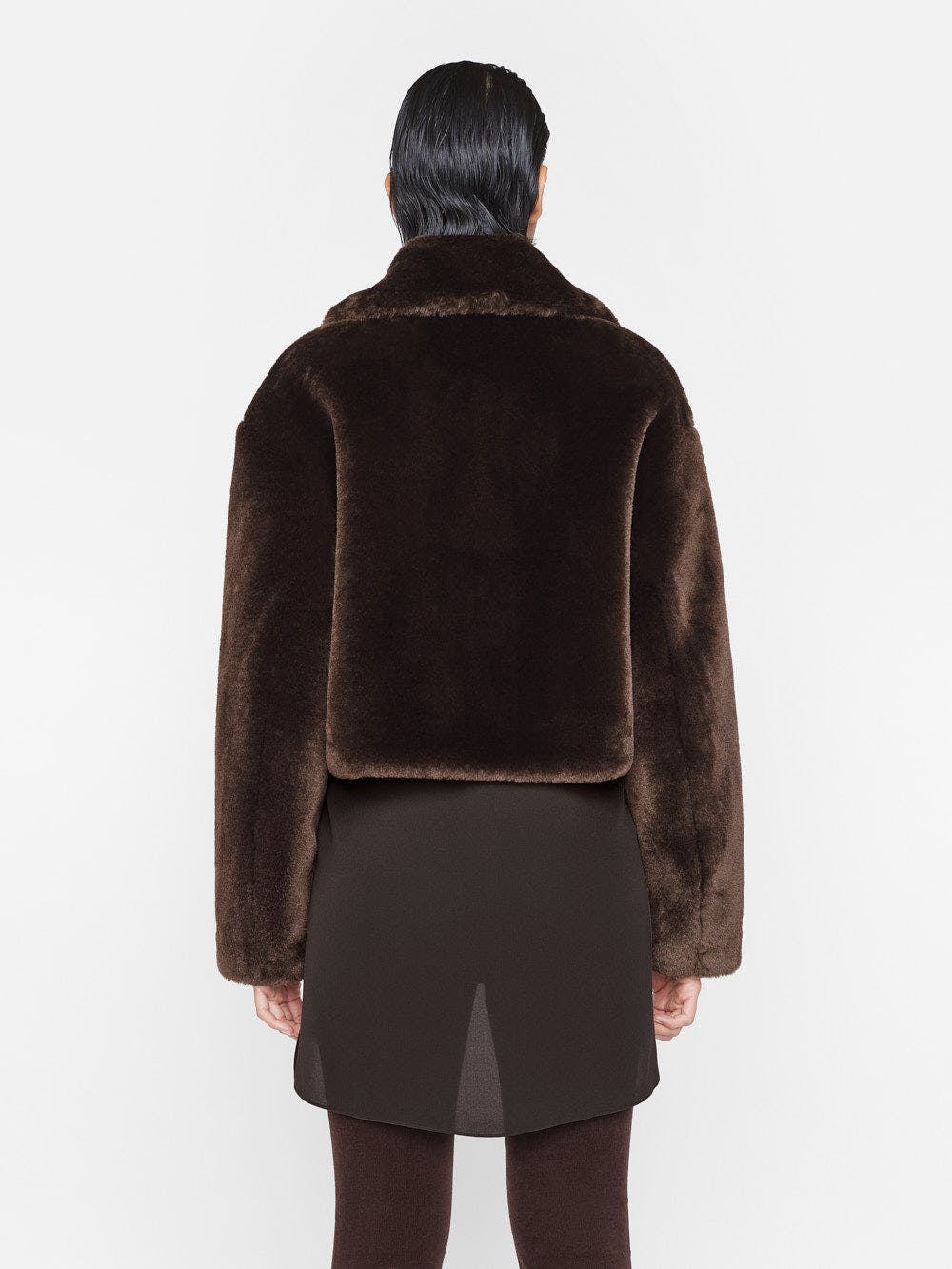 Faux Fur Zip Up Jacket