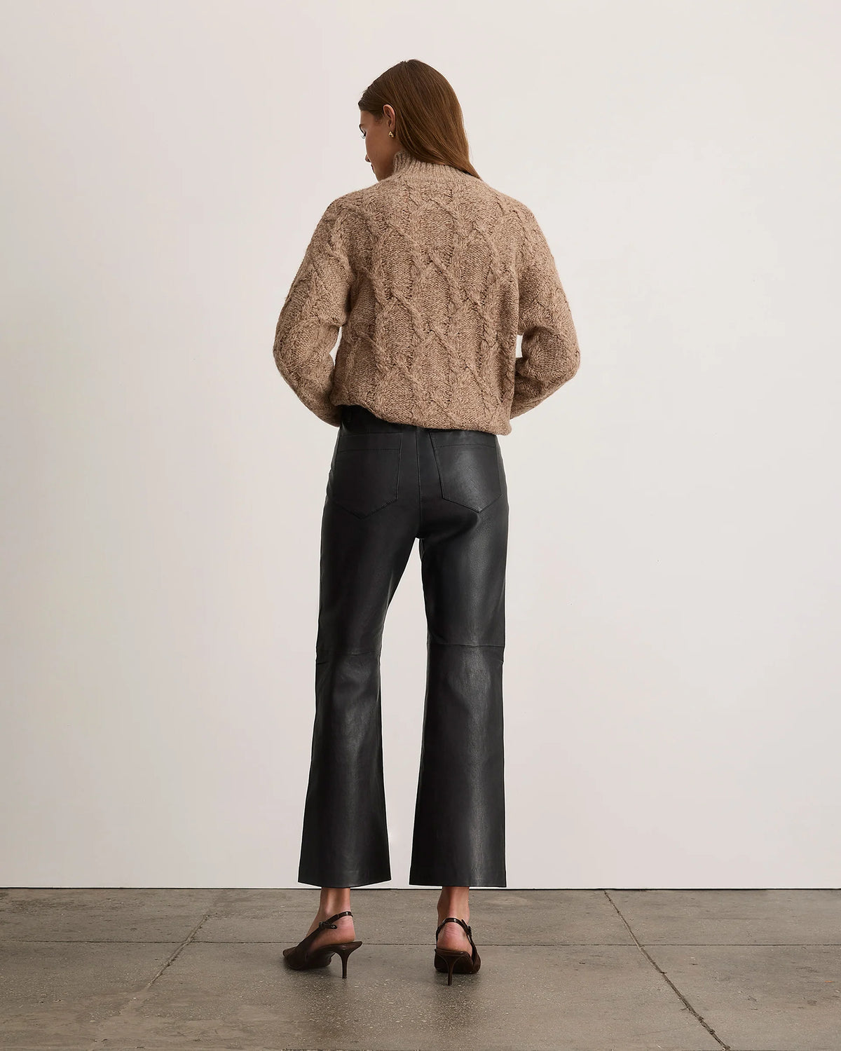 Nicole Cropped Leather Pant