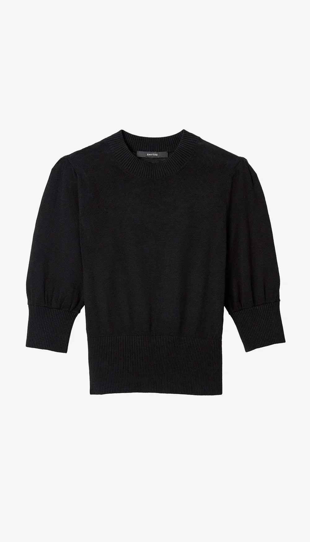 Cropped Pouf Sleeve Sweater