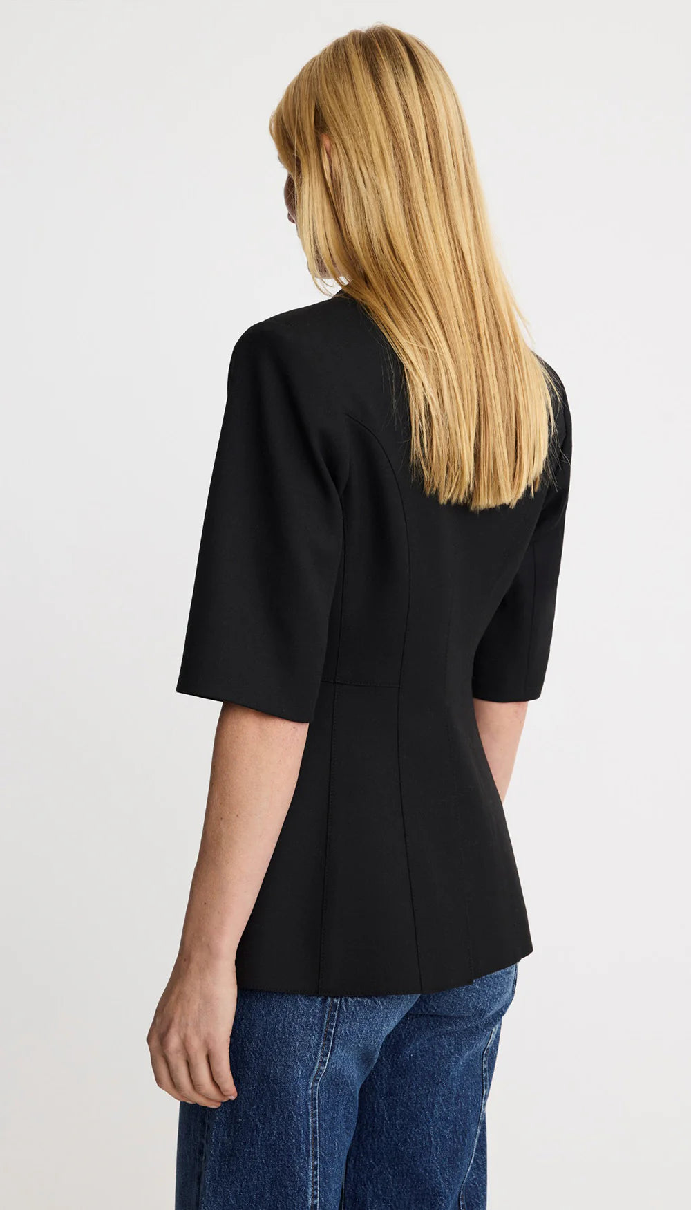 Short Sleeve Seamed Blazer