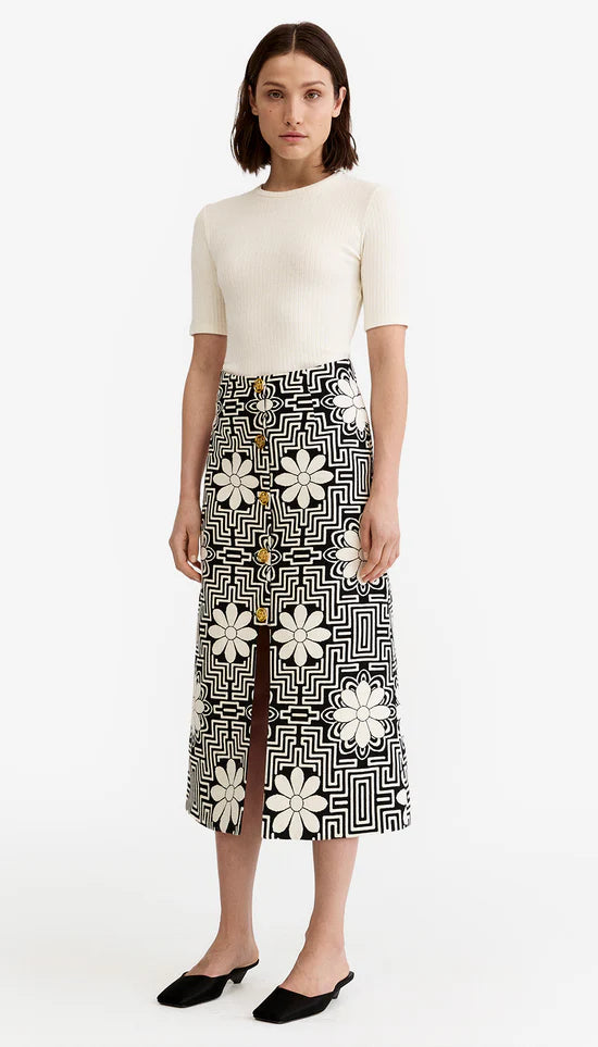 A-Line Midi Skirt