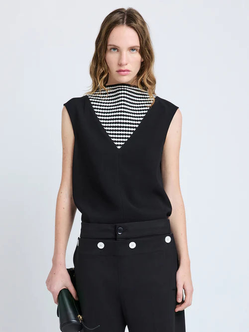 Prescott Top in Matte Viscose Crepe