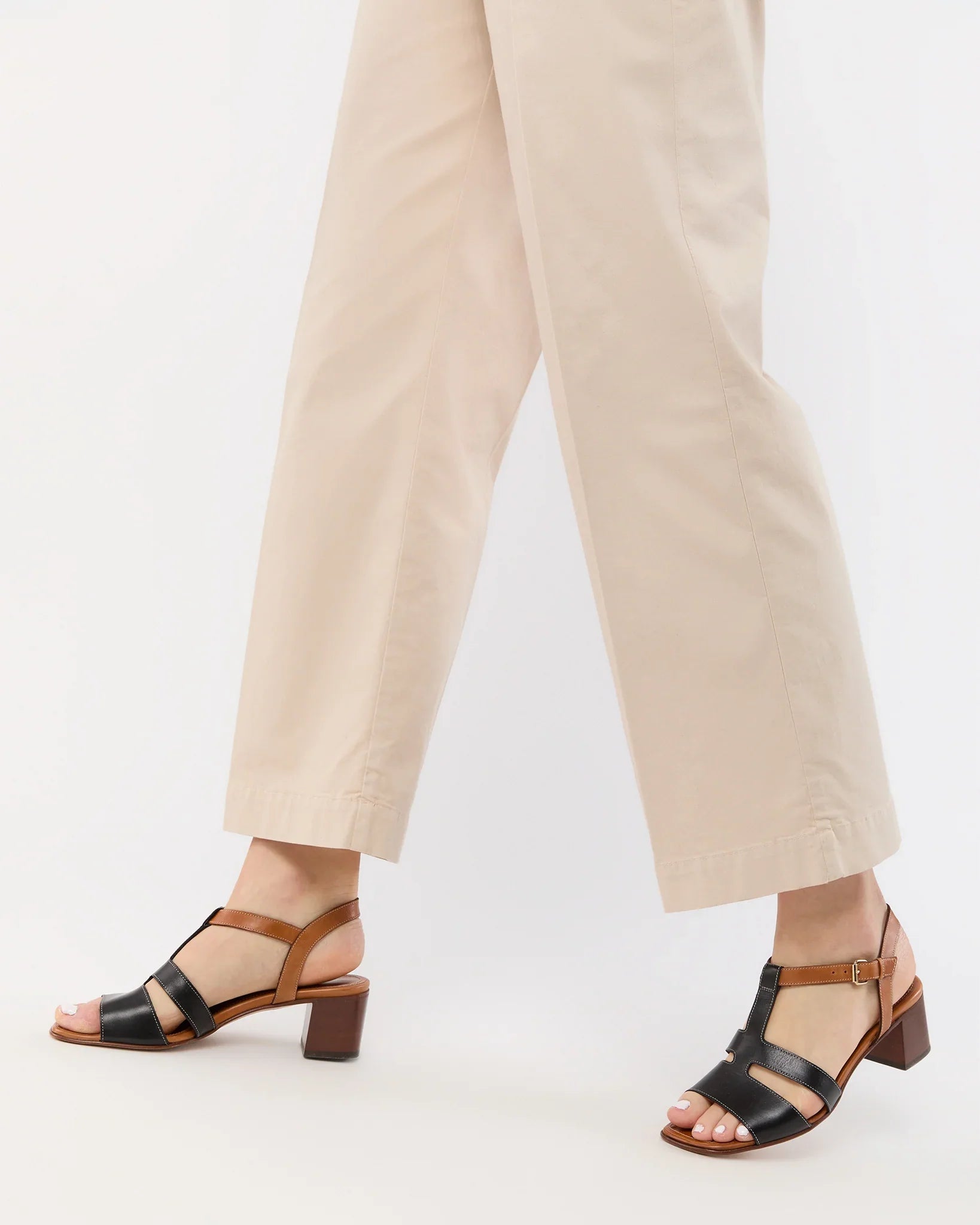 Square Toe T-Strap Heel