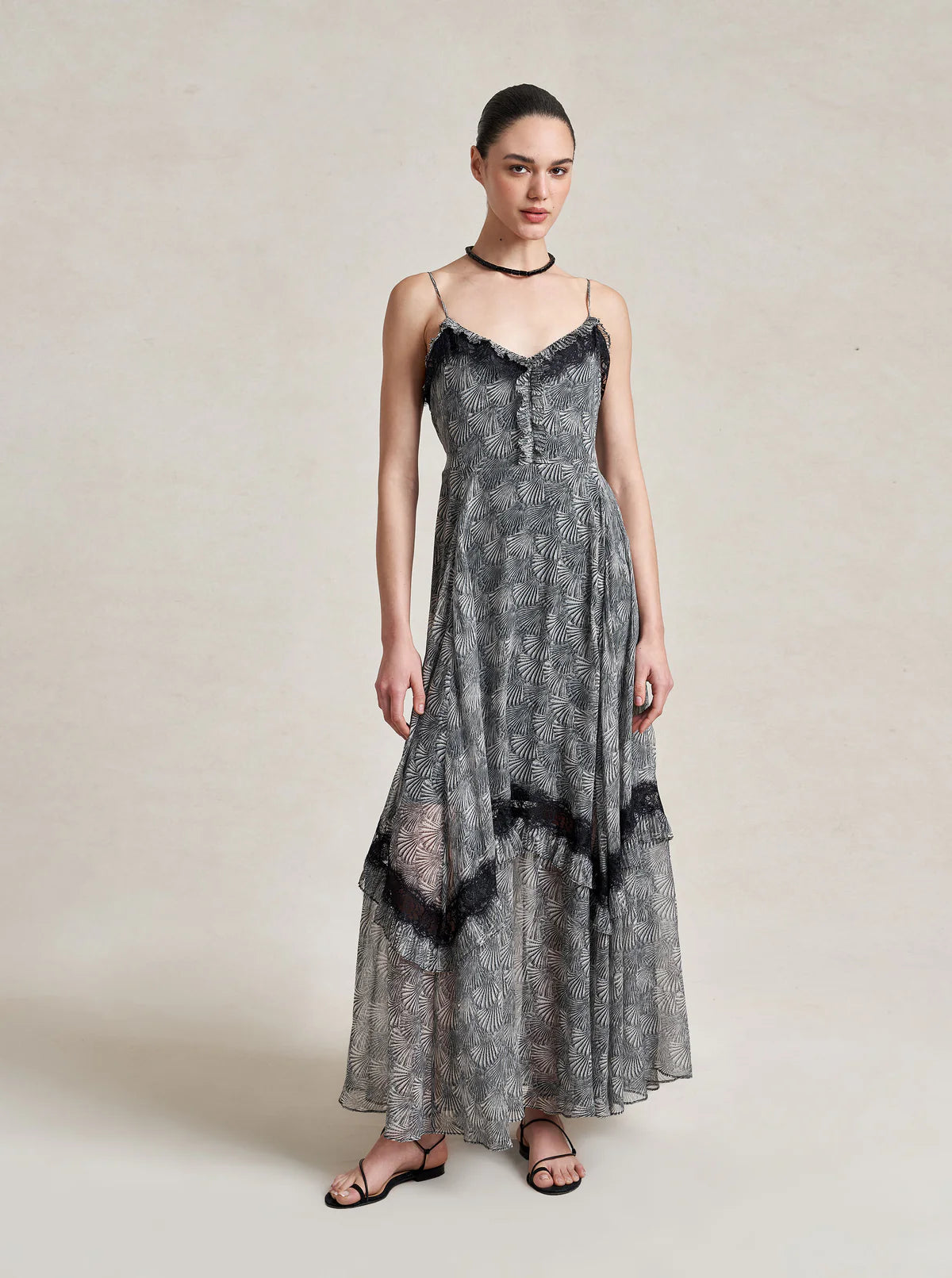 Sheer Print Dress