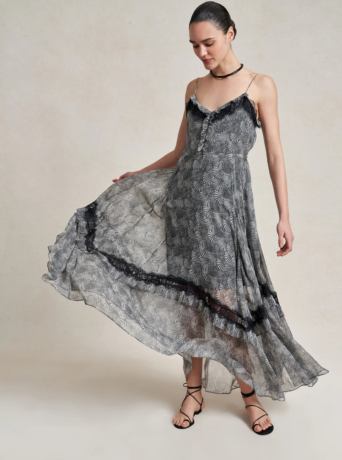 Sheer Print Dress