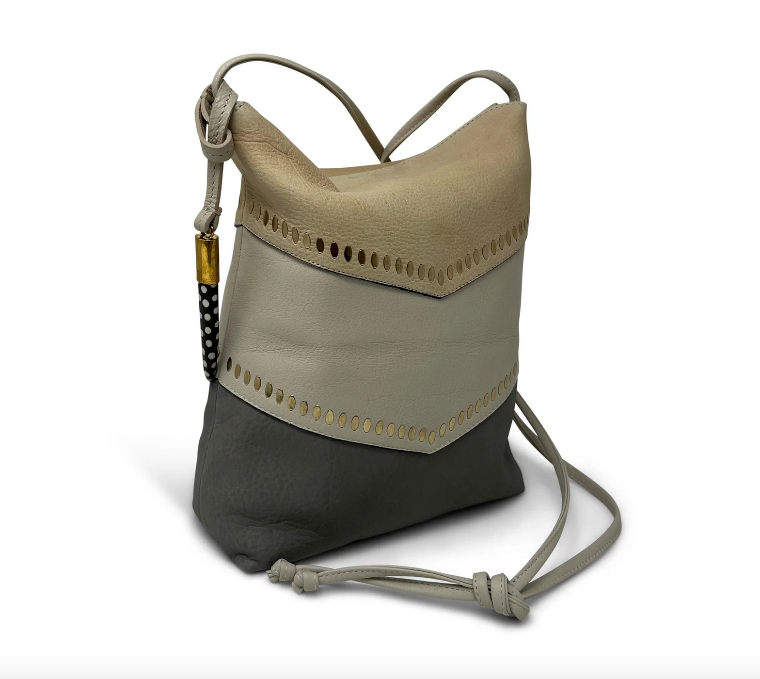 Washed Yellow Chevron Sling Pouch