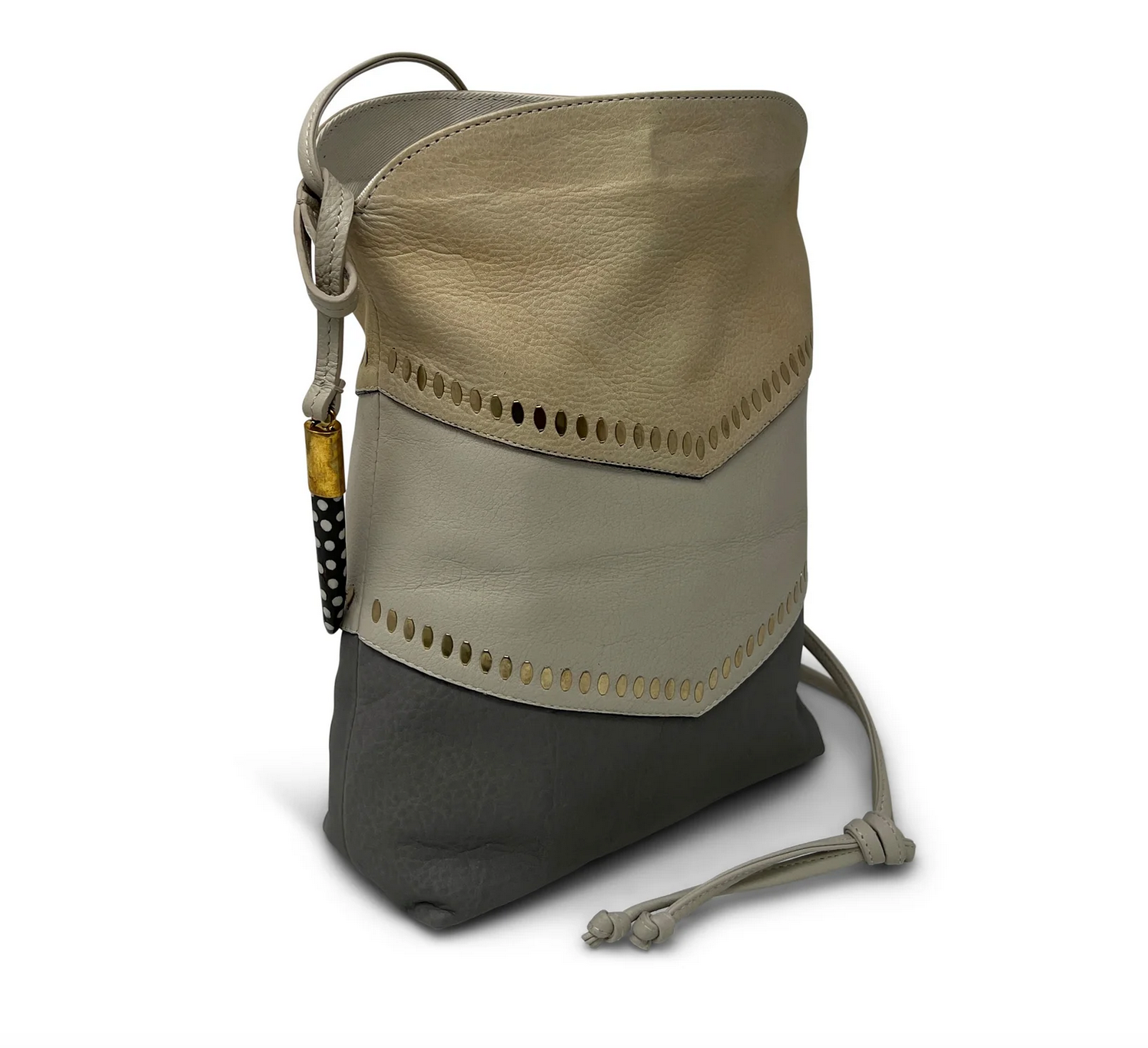 Washed Yellow Chevron Sling Pouch
