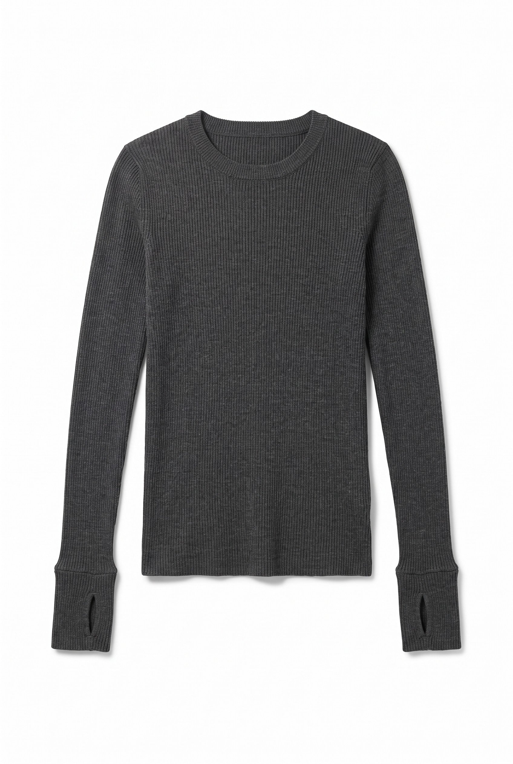 Cashmere Jersey Easy Cuffed Crew Top