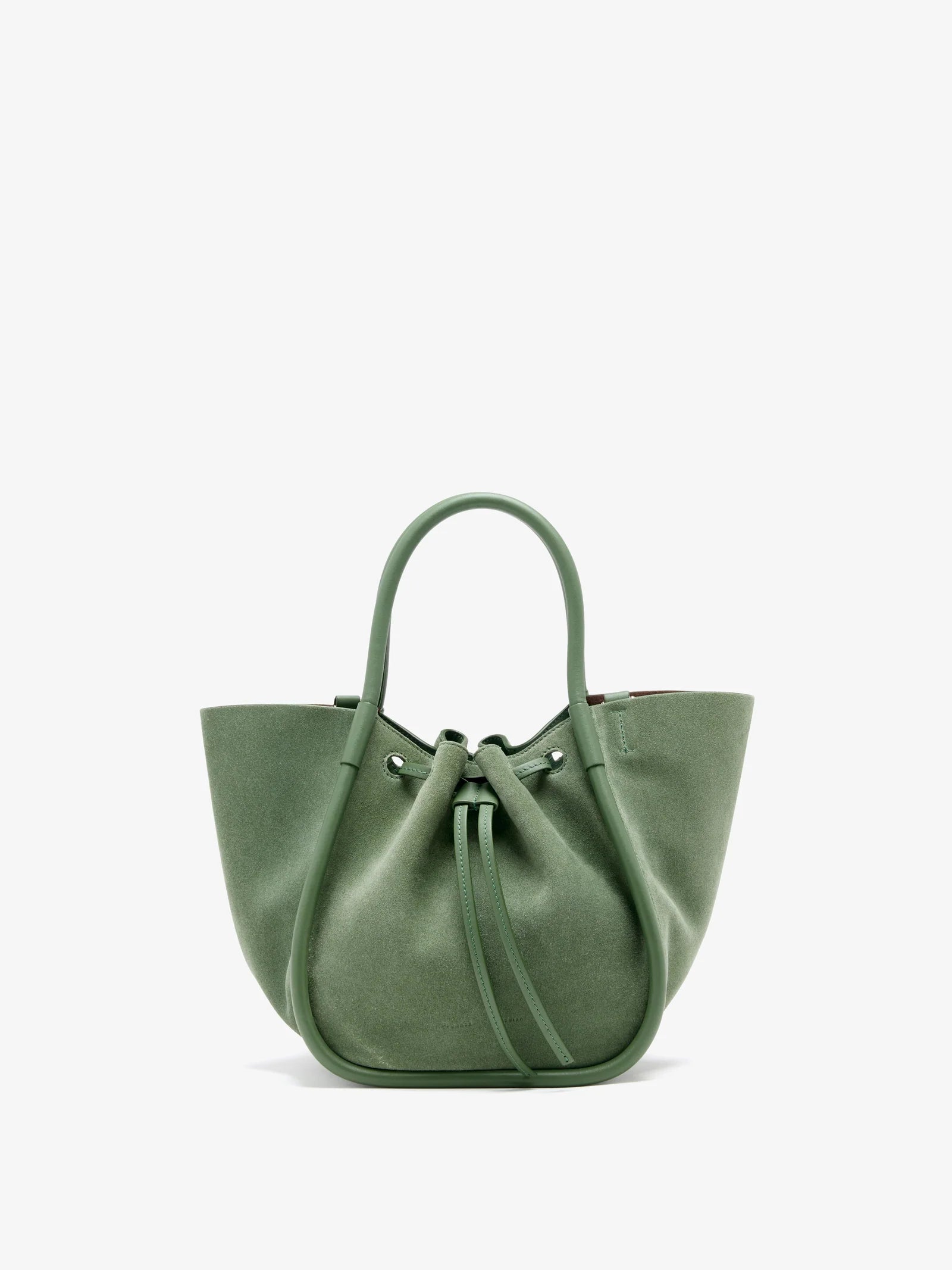 Small Ruched Soft Suede Tote