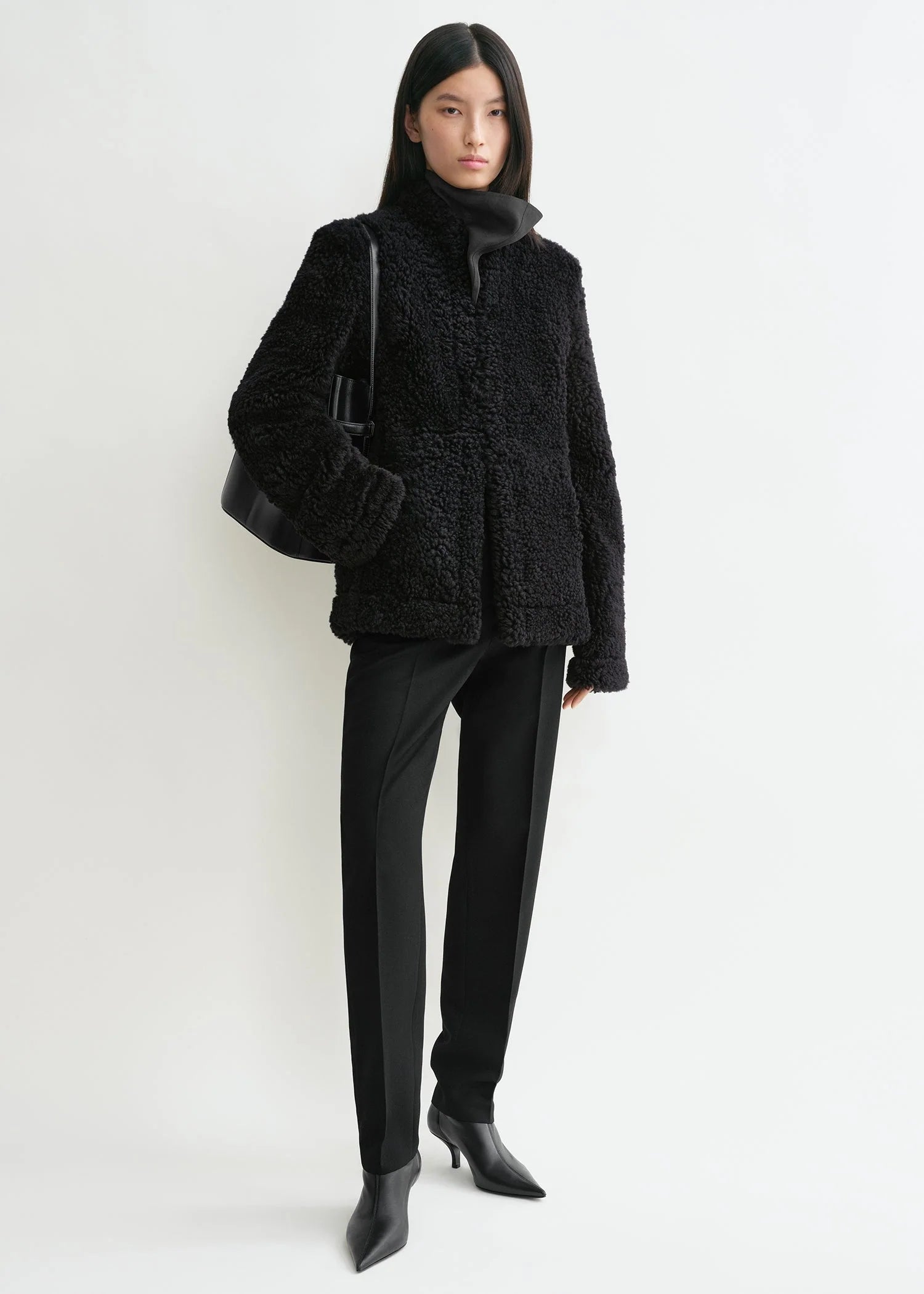Cinched Shearling Jacket